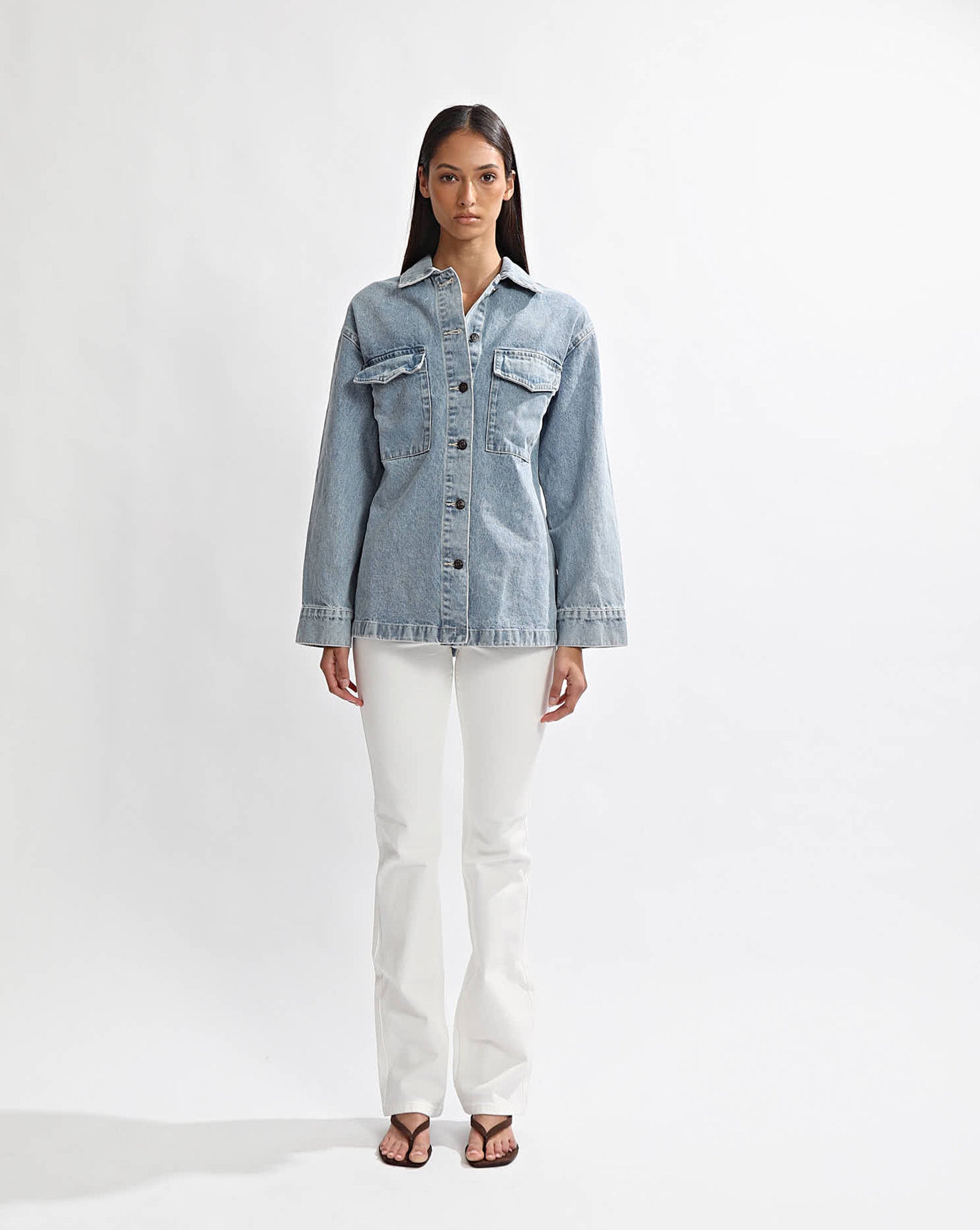 Harley Denim Shirt Mid Blue