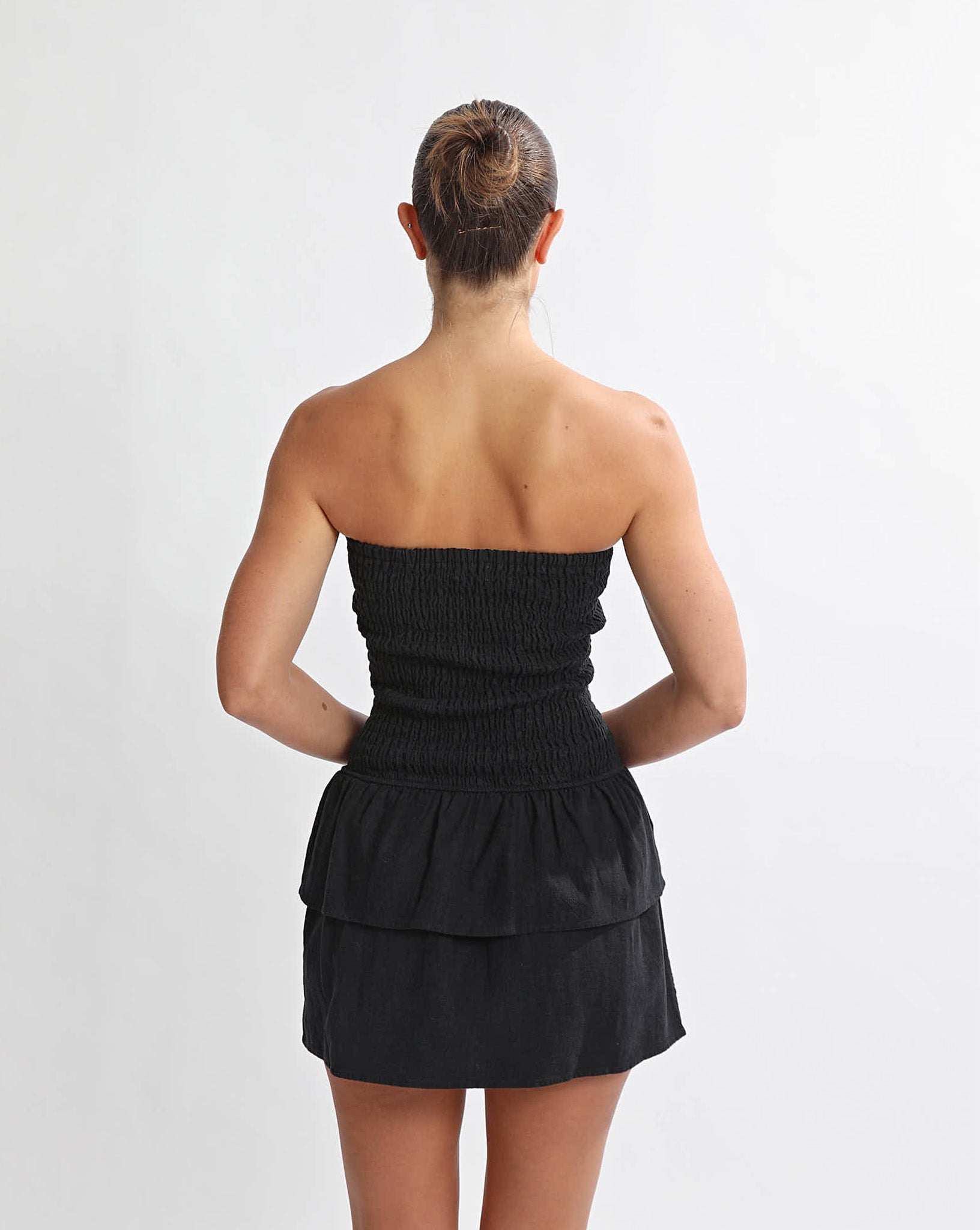 Evie Strapless Dress Black
