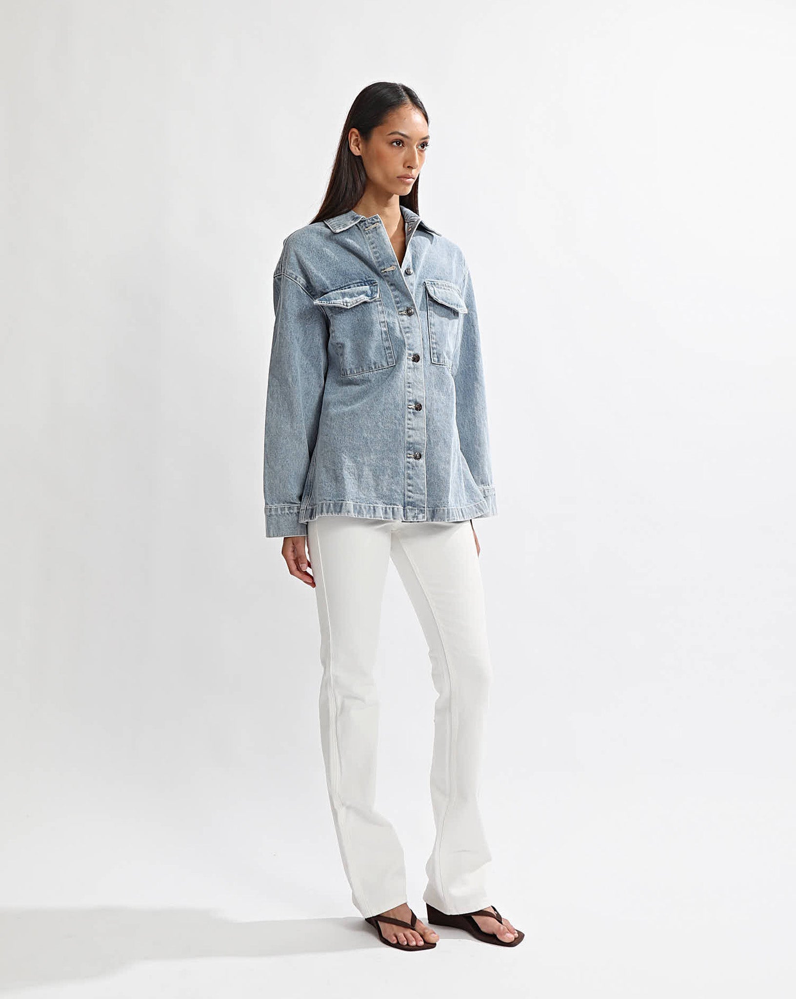 Harley Denim Shirt Mid Blue
