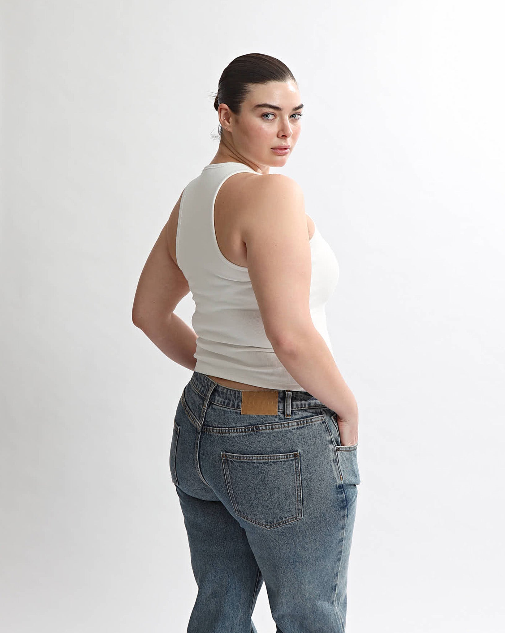 Ellie Rib Tank White