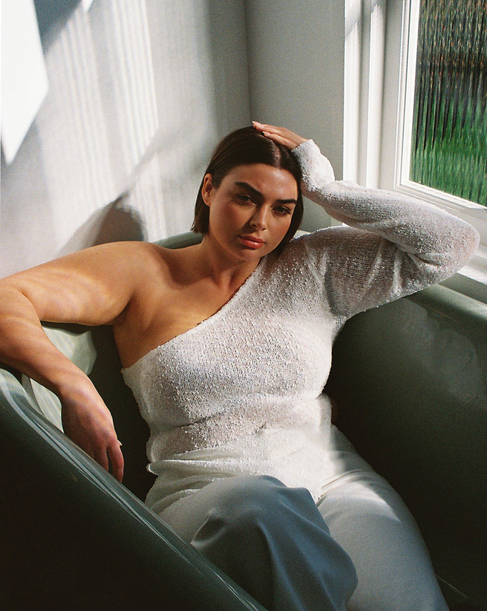 Sloane Knit Top White