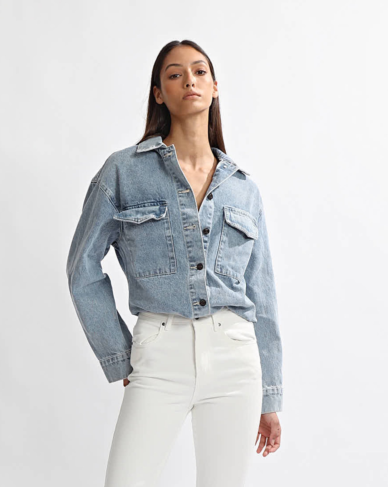 Harley Denim Shirt Mid Blue