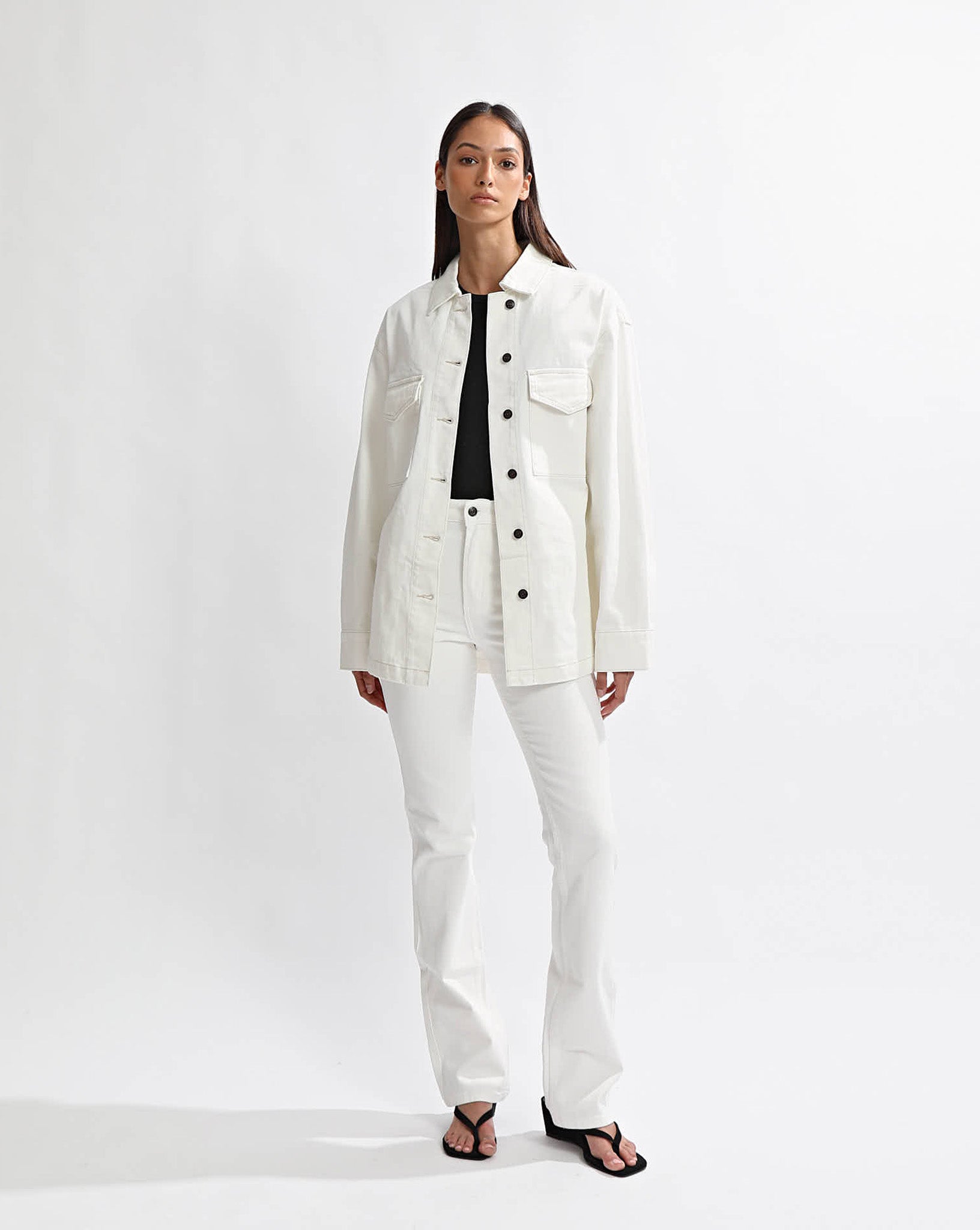 Harley Denim Shirt White