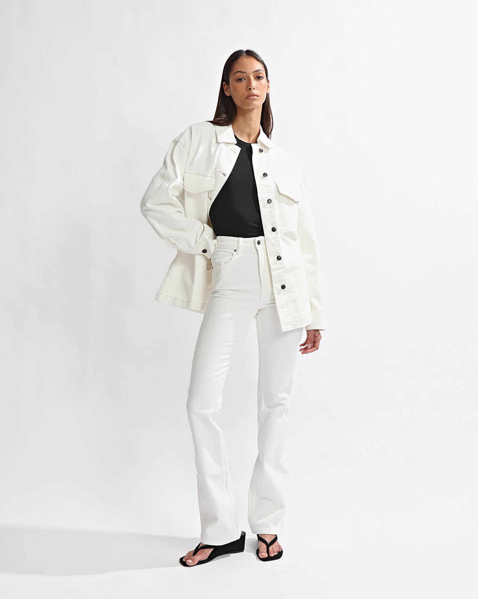 Harley Denim Shirt White