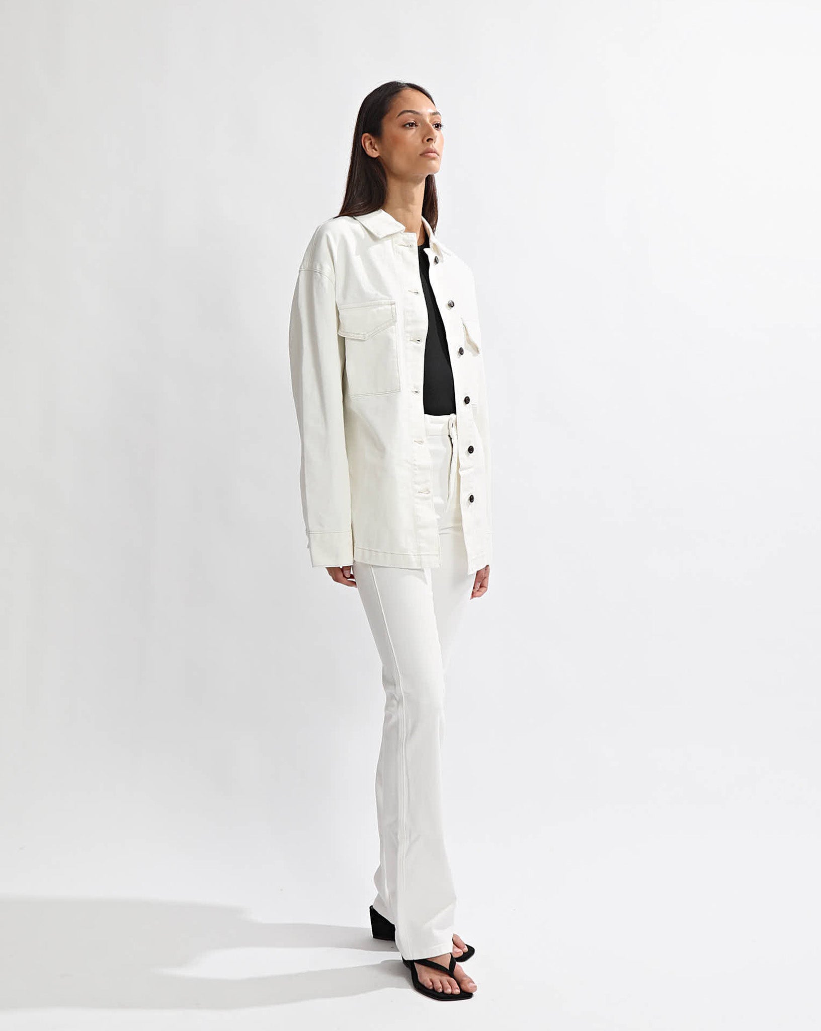 Harley Denim Shirt White