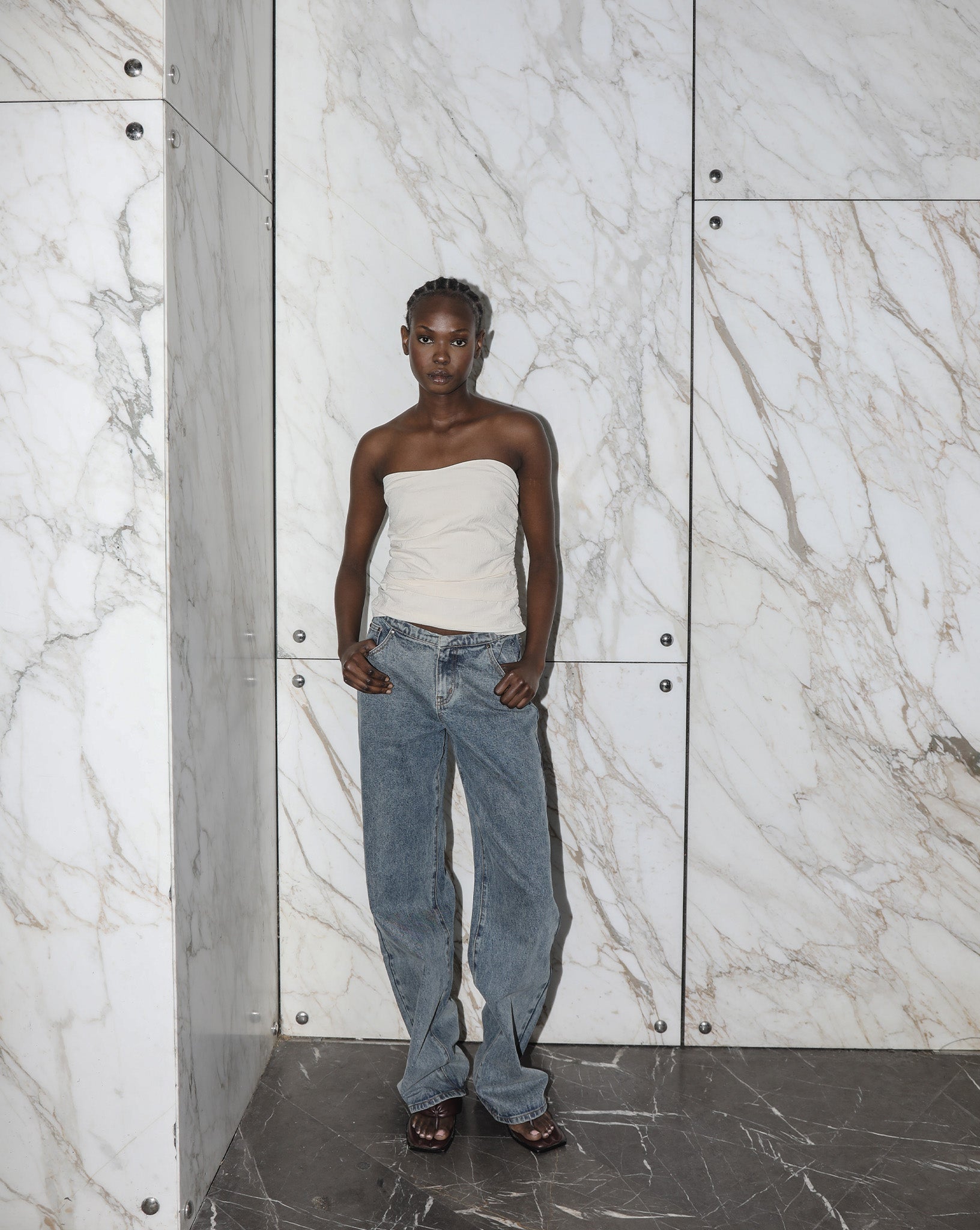 Heidi Strapless Top Cream