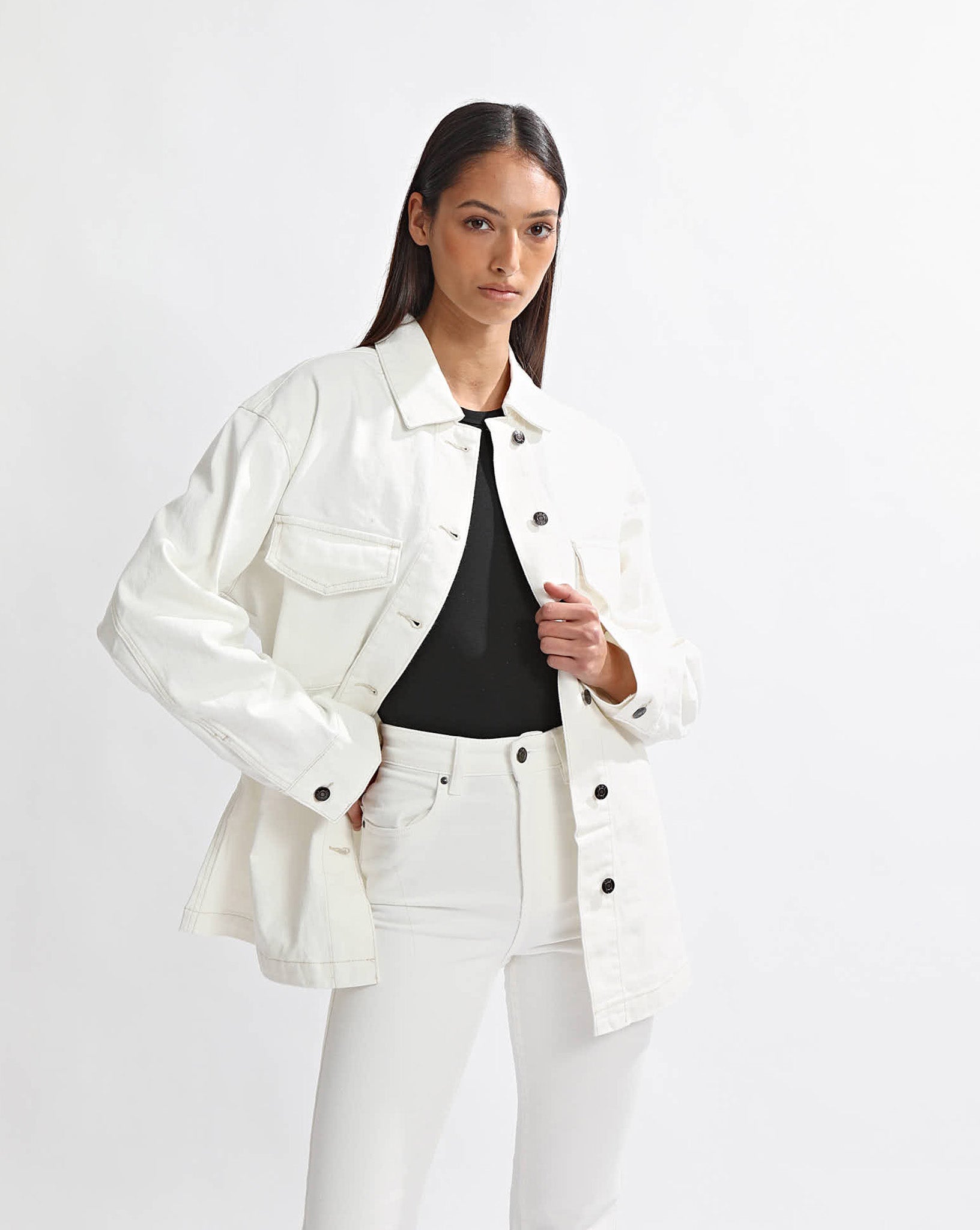 Harley Denim Shirt White