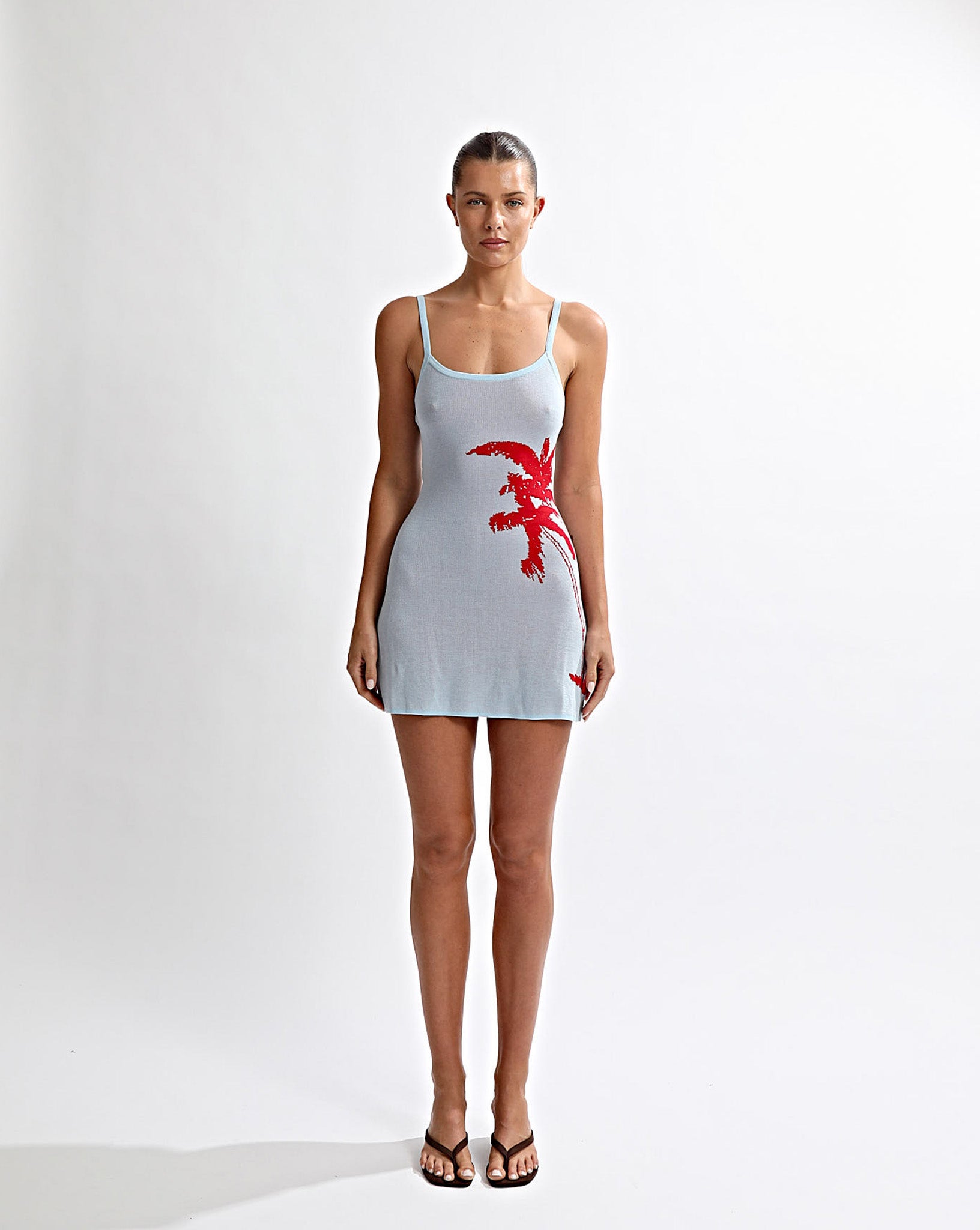 Cali Knit Mini Dress Blue