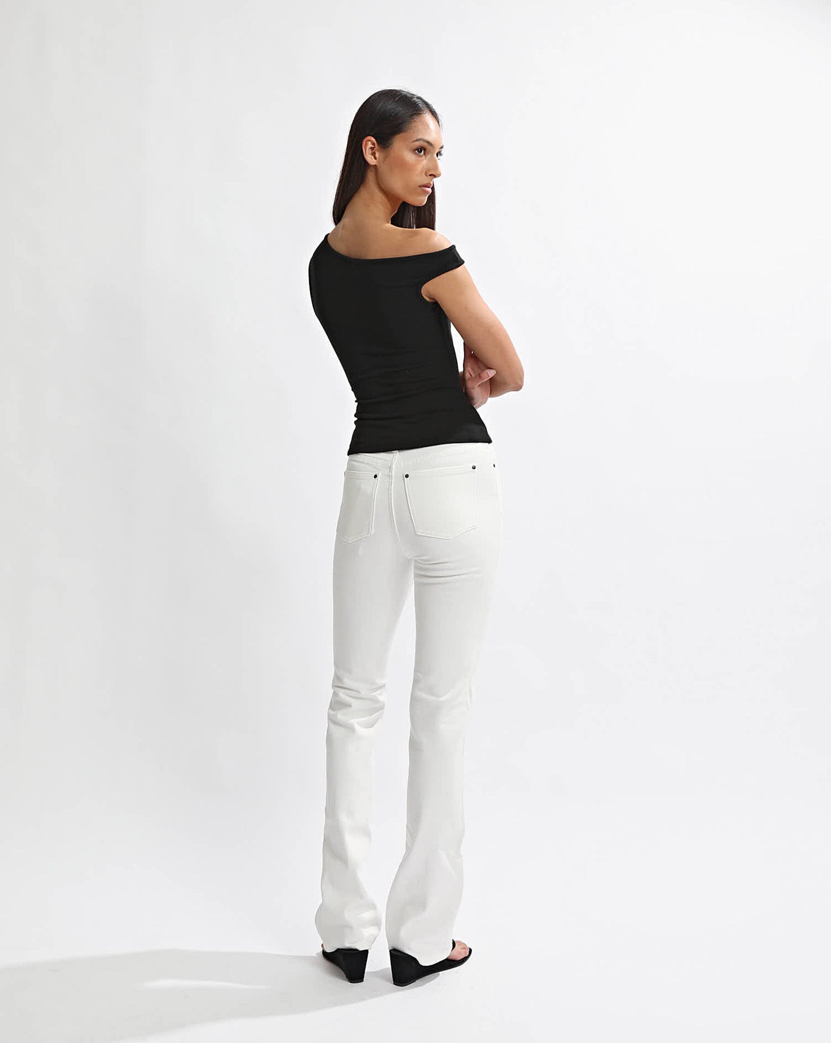 Bodie Jeans White Cropped
