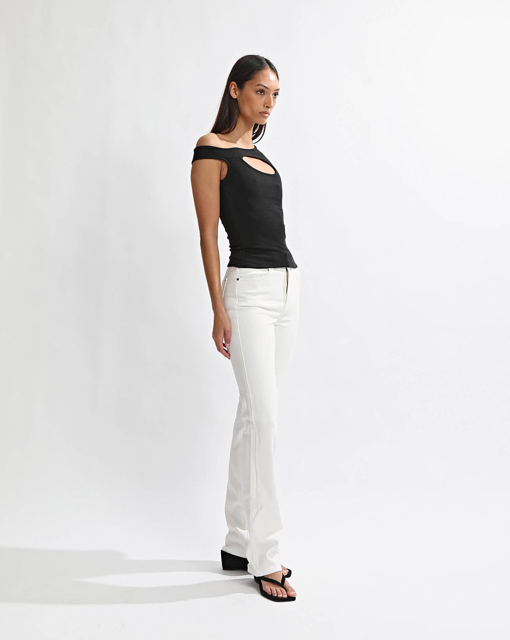 Bodie Jeans White Cropped