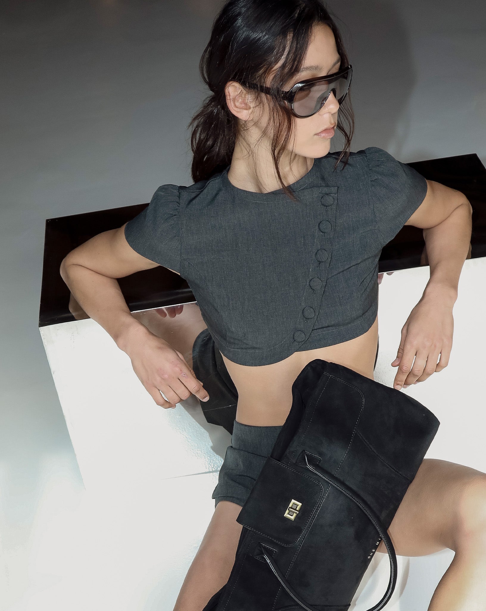Tori Top Dark Grey