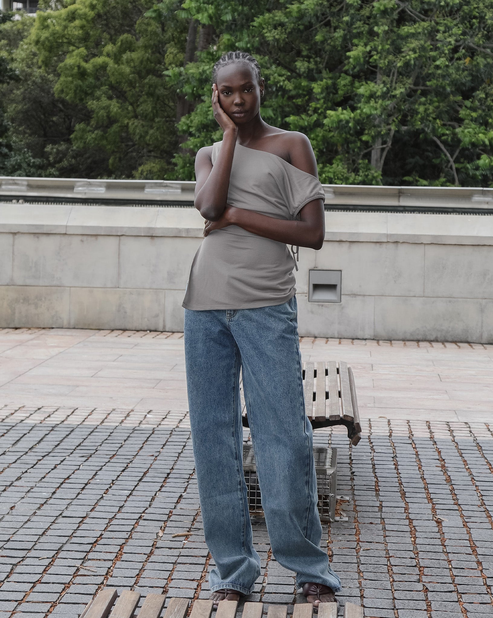 Lani Off Shoulder Top Stone