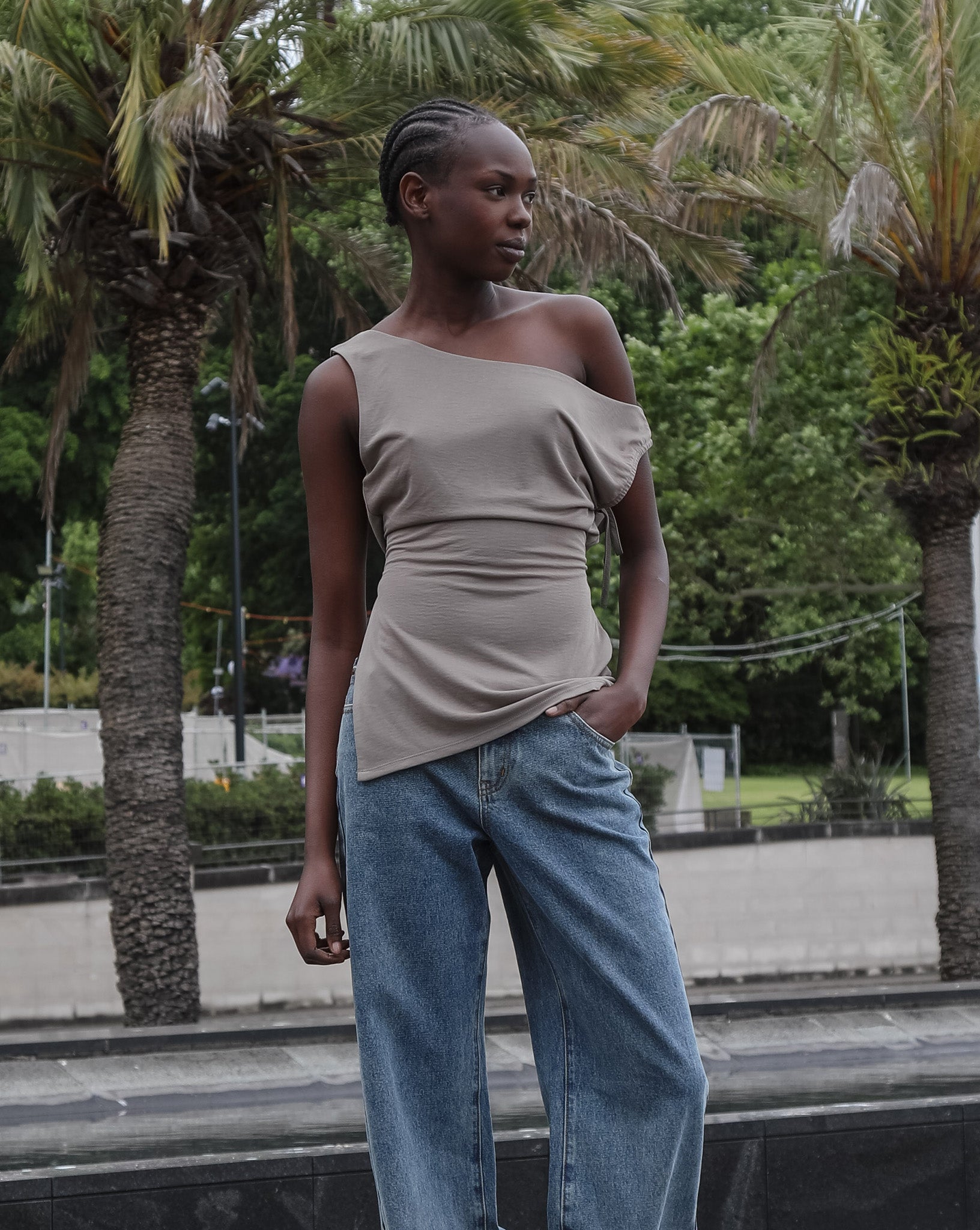 Lani Off Shoulder Top Stone