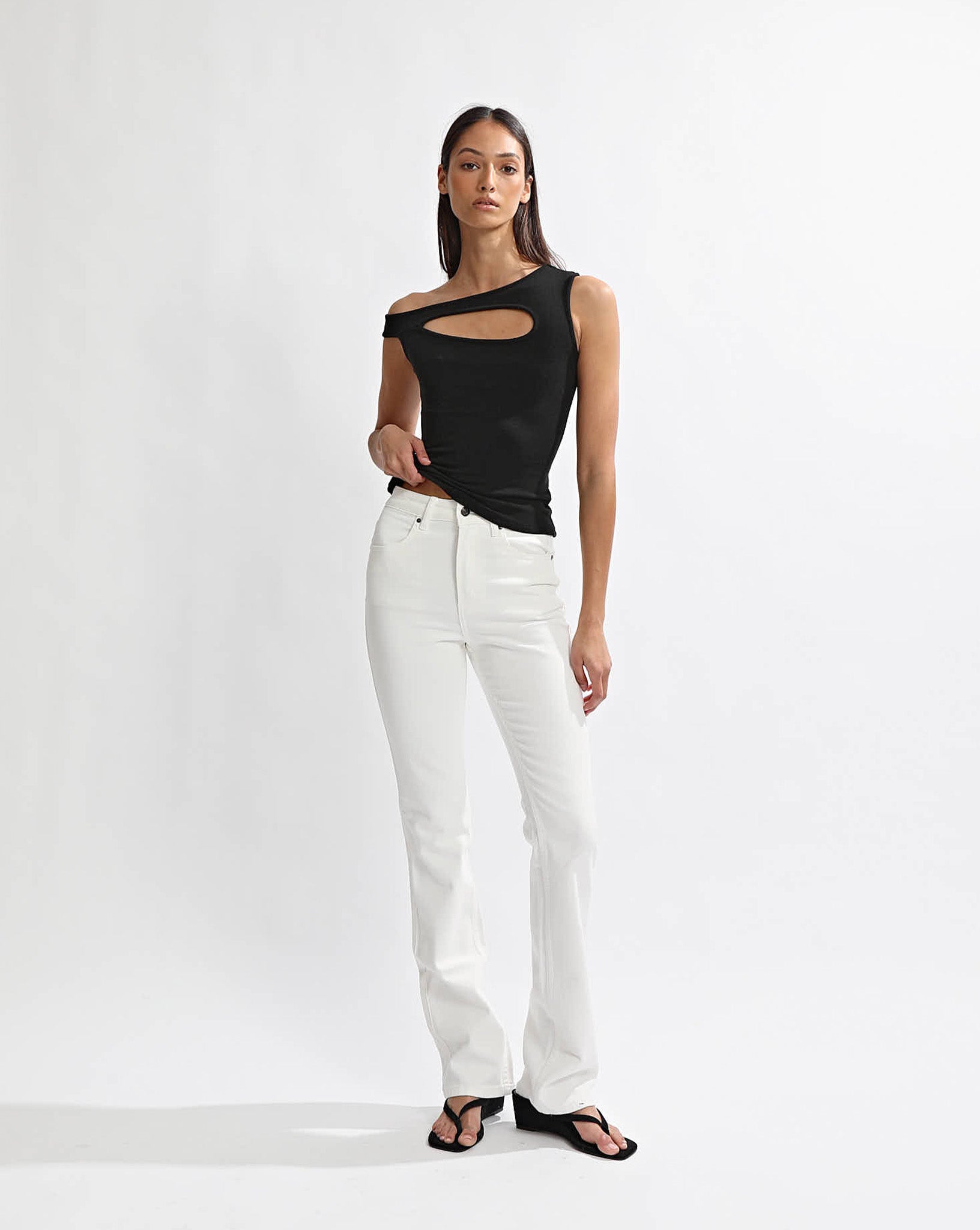 Bodie Jeans White Cropped