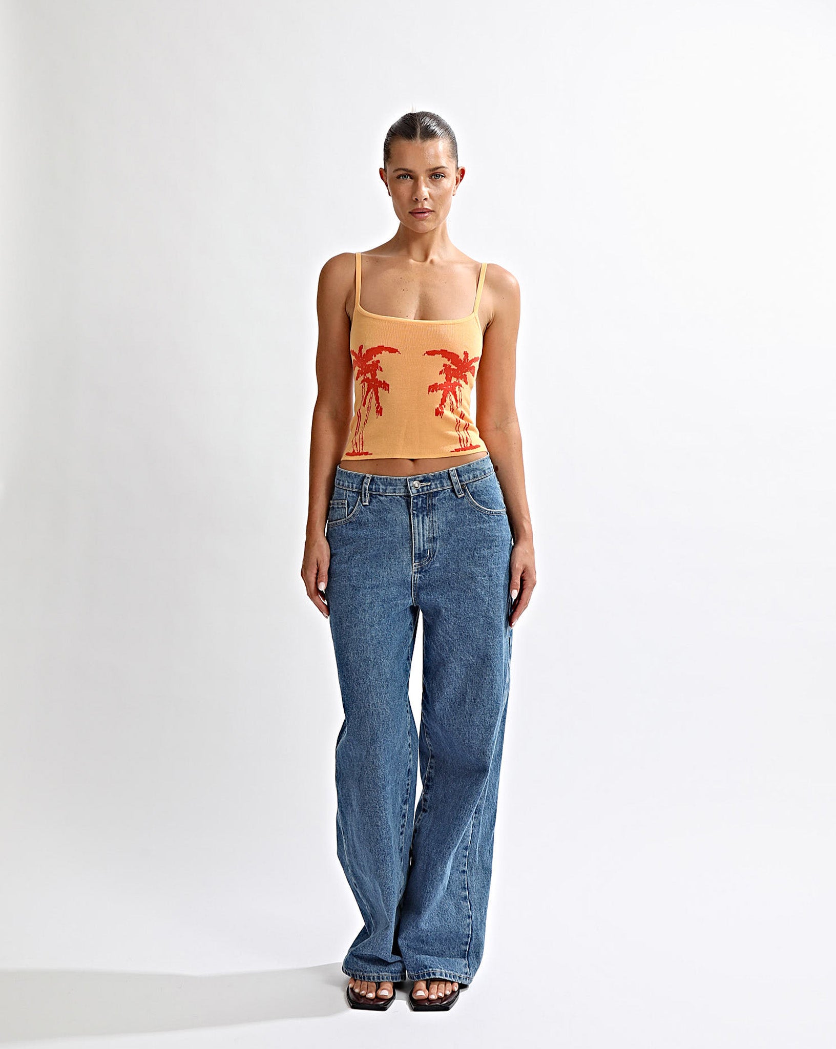 Cali Knit Tank Orange