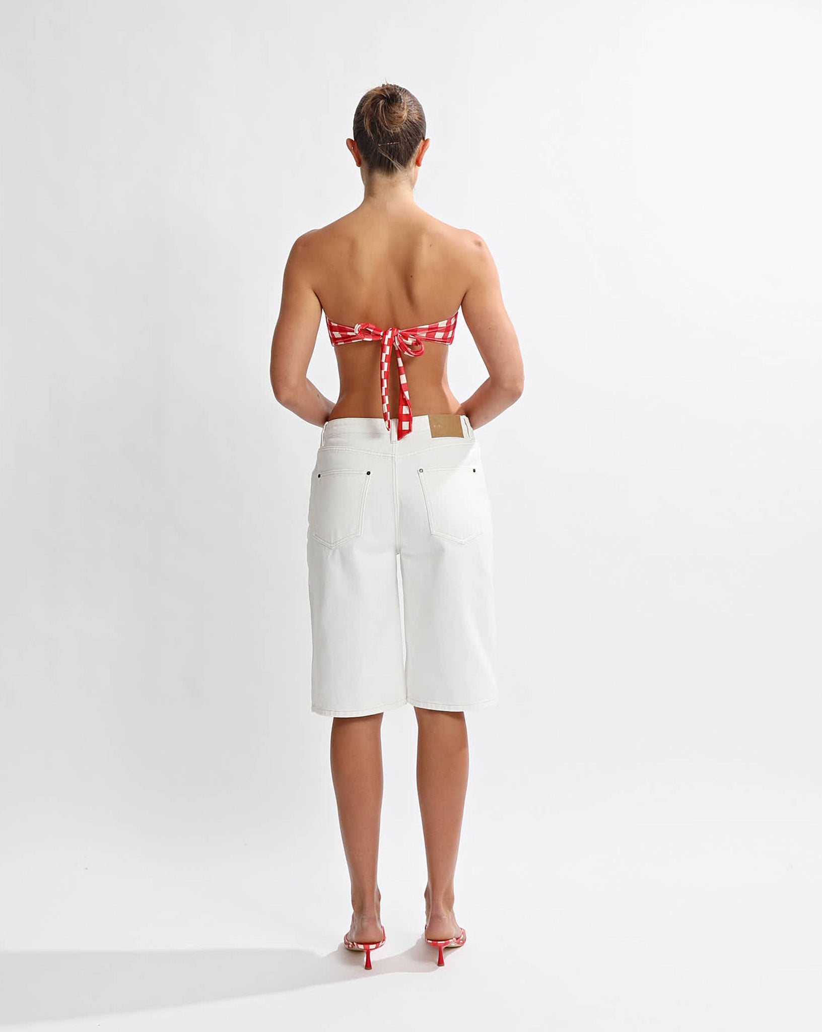 Toby Denim Shorts White
