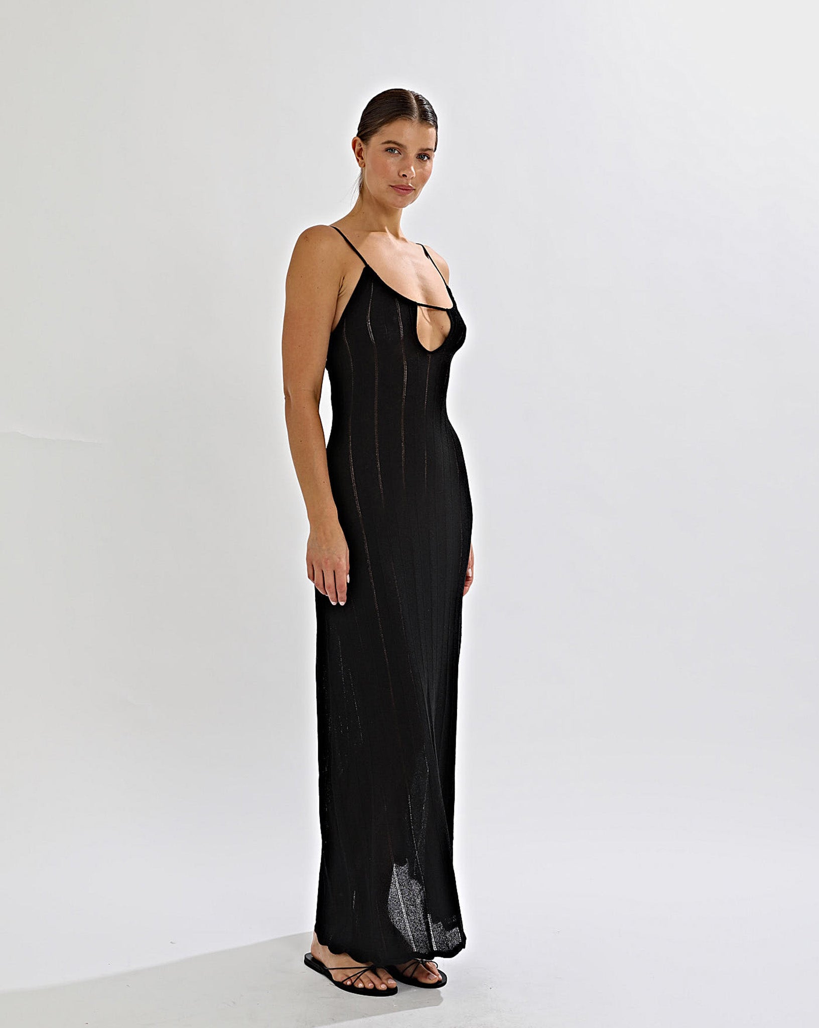Ariel Knit Maxi Dress Black