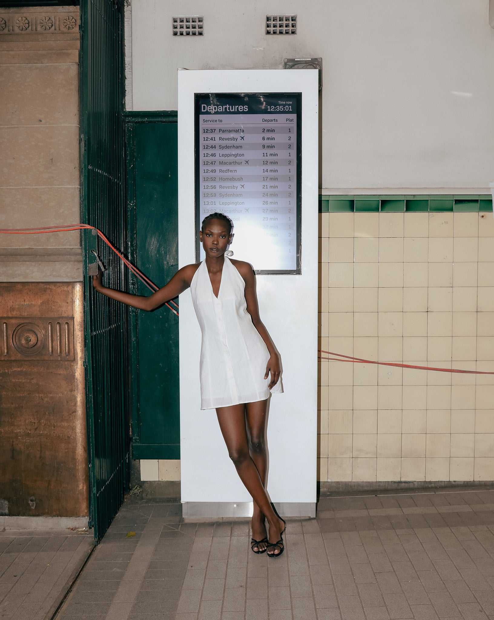 Tia Halter Mini Dress Off White