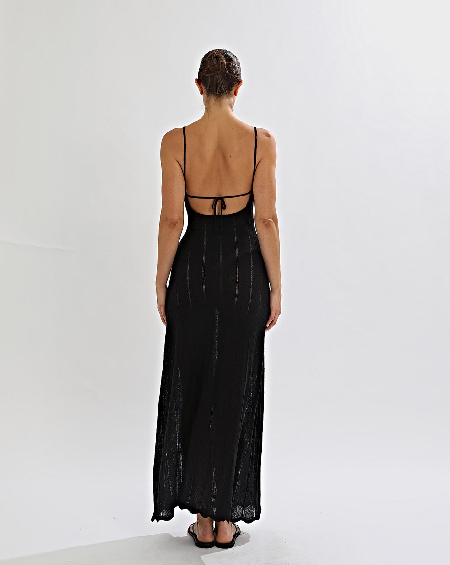 Ariel Knit Maxi Dress Black One Mile The Label Ariel Knit Maxi Dress Black One Mile The Label
