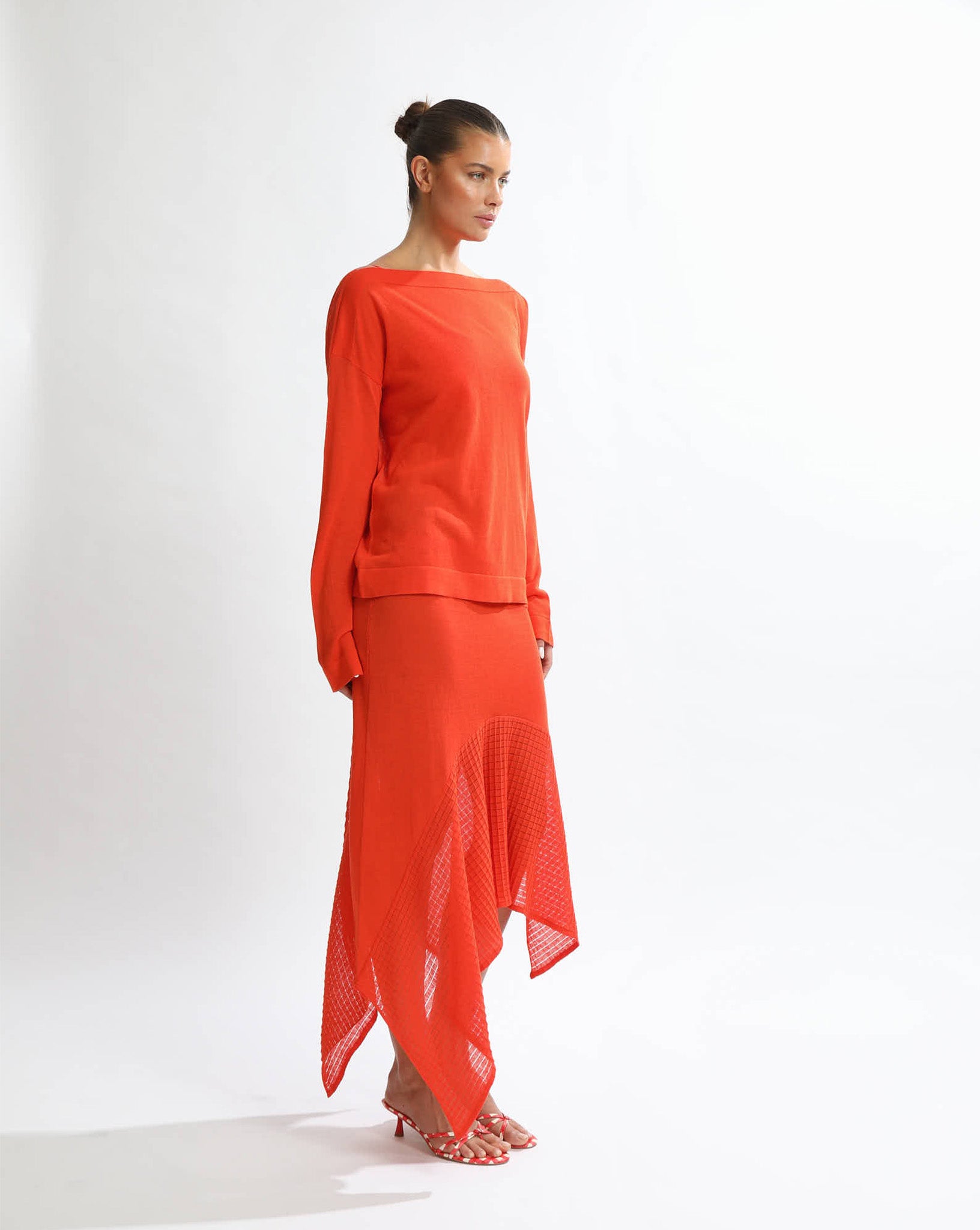 Milla Knit Jumper & Bralette Blood Orange
