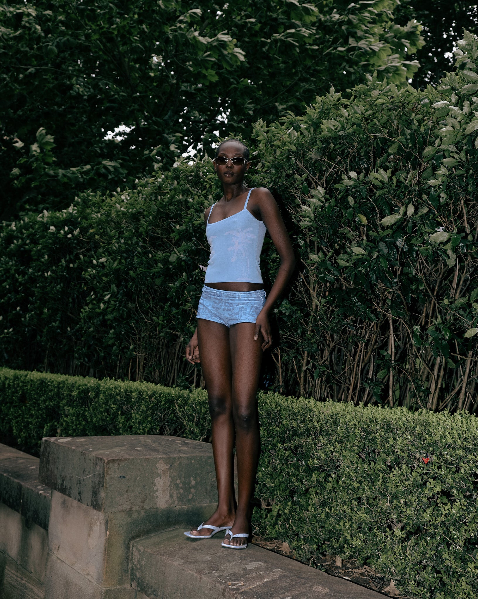 Nali Strapless Top Blue Sol