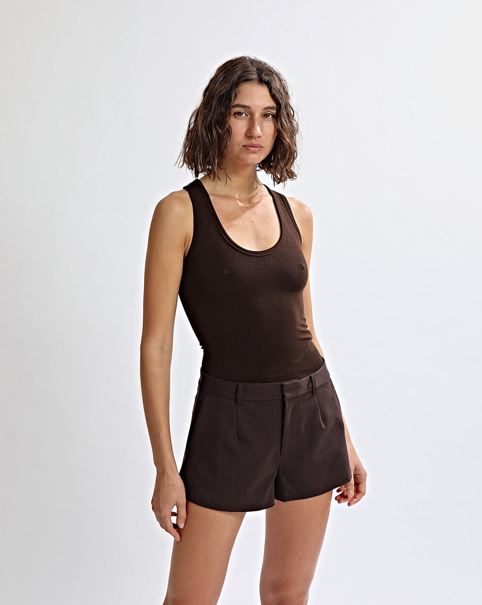 Emmy Shorts Brown Stripe
