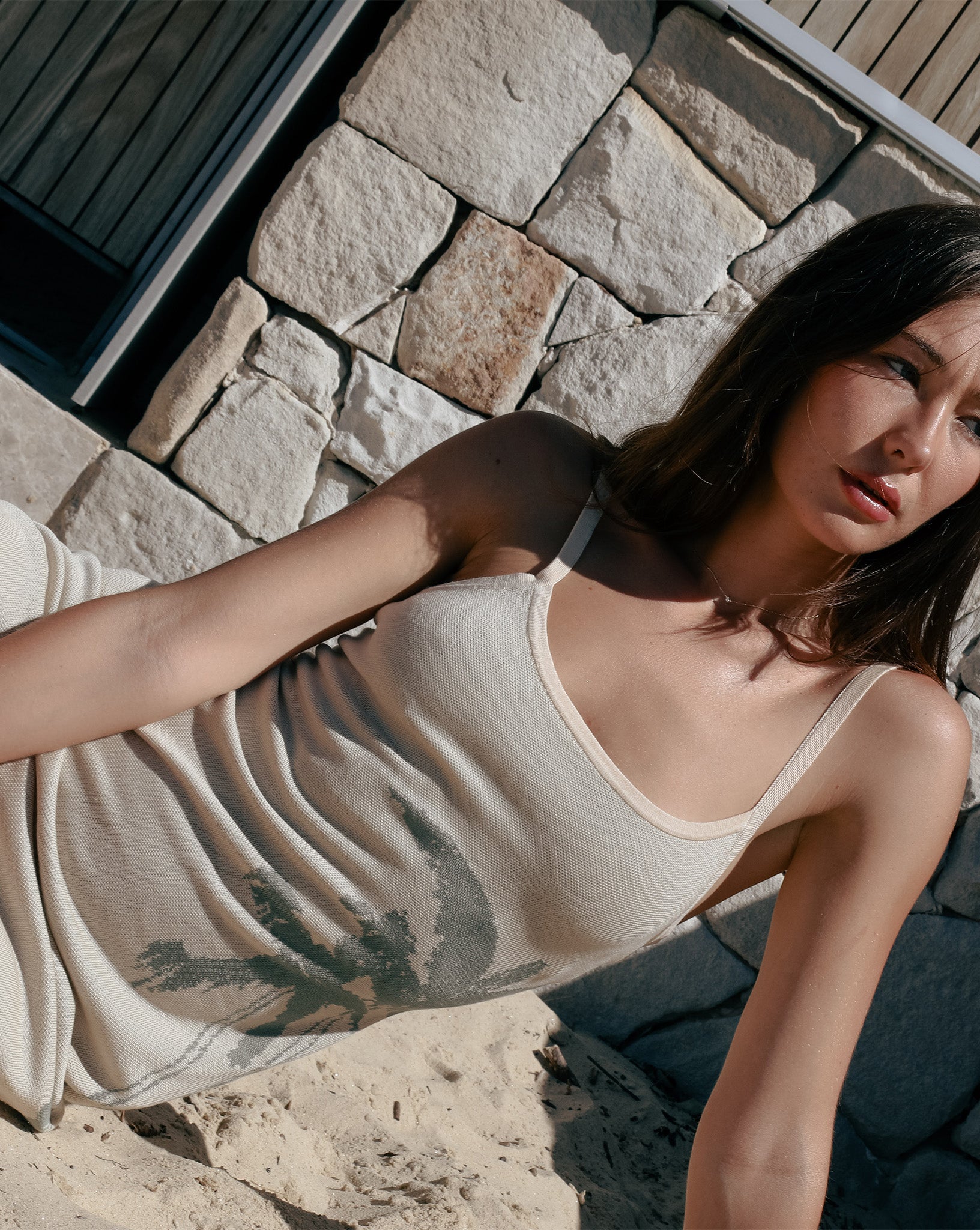 Cali Knit Mini Dress Sand