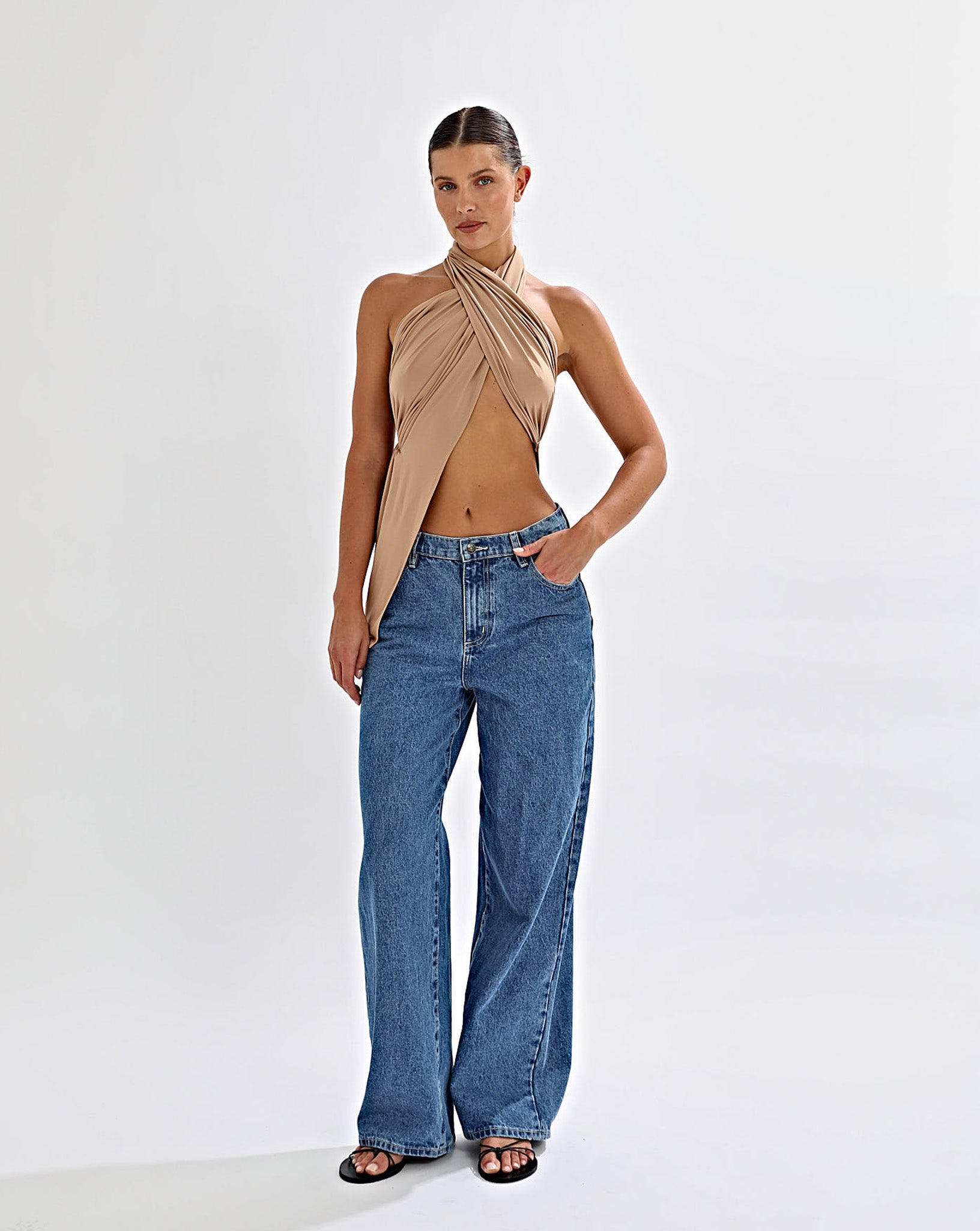 Pamela Wrap Top Biscuit