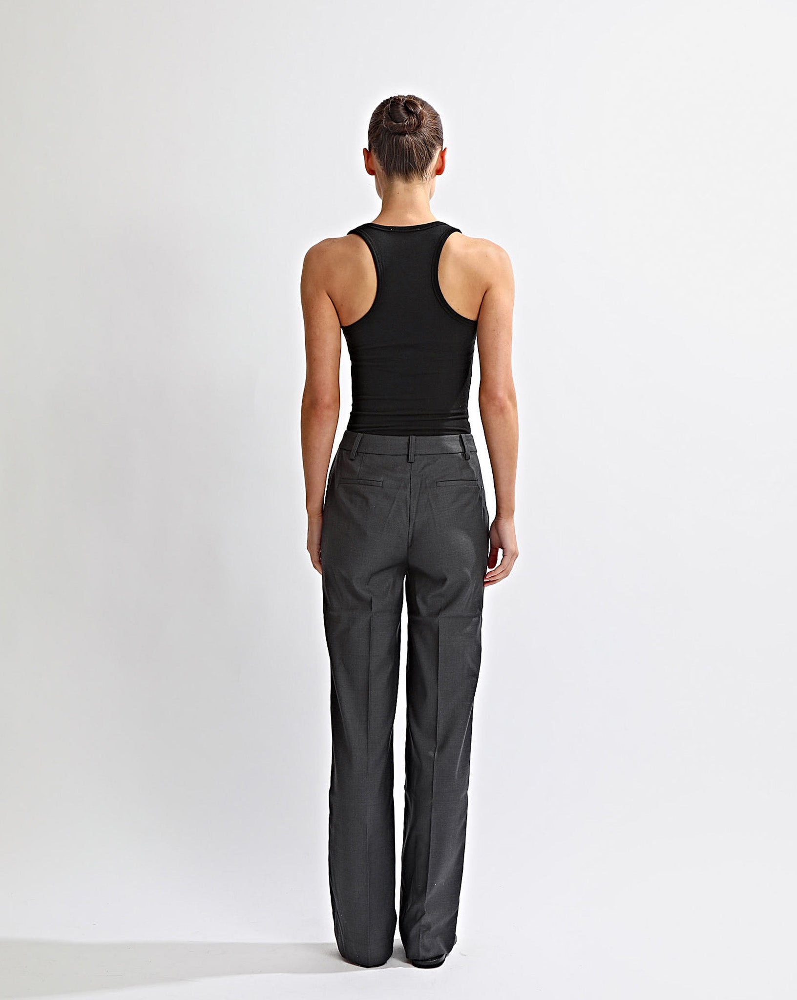 Benny Trousers Dark Grey Cropped