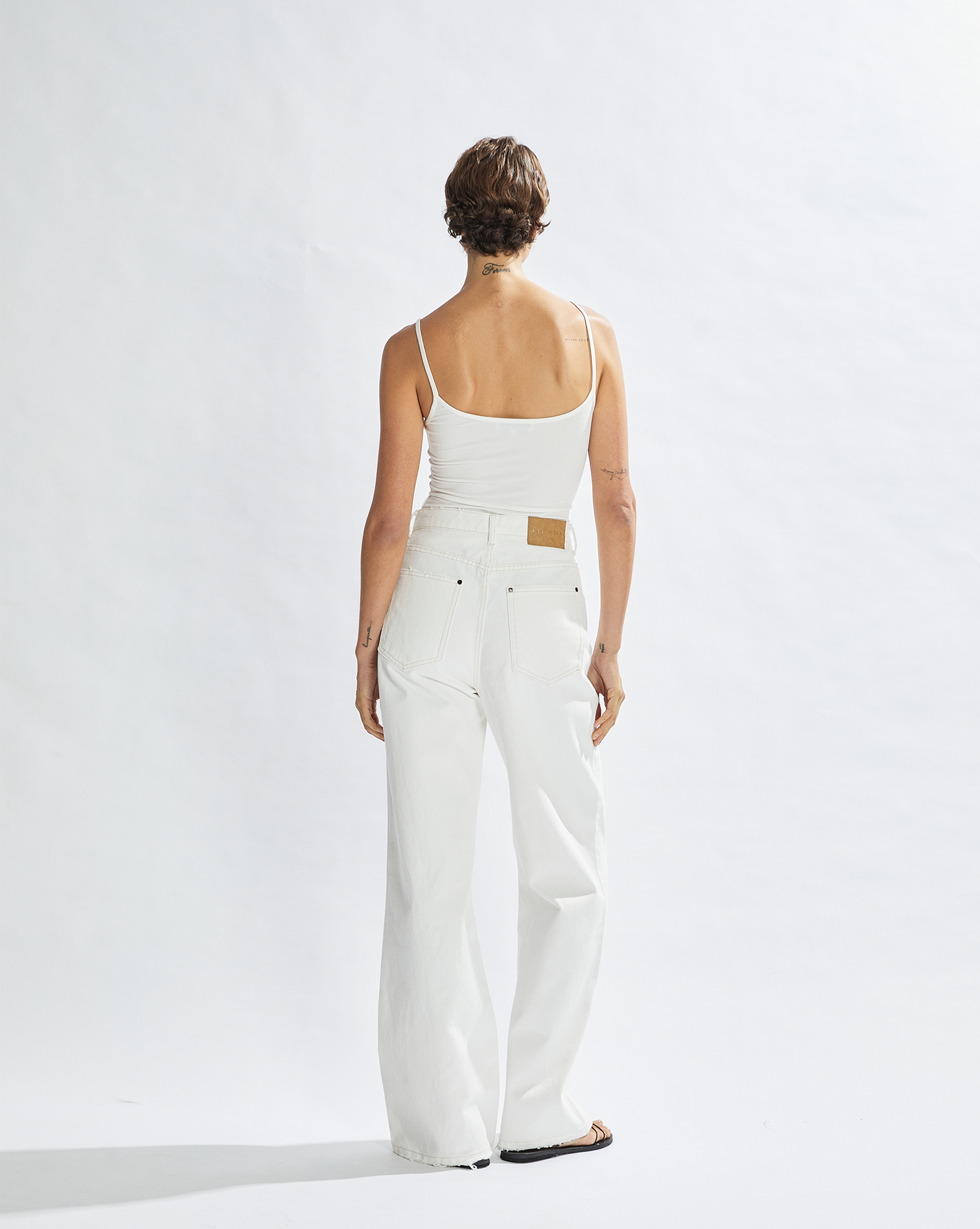 Harley High Rise Jeans White Cropped