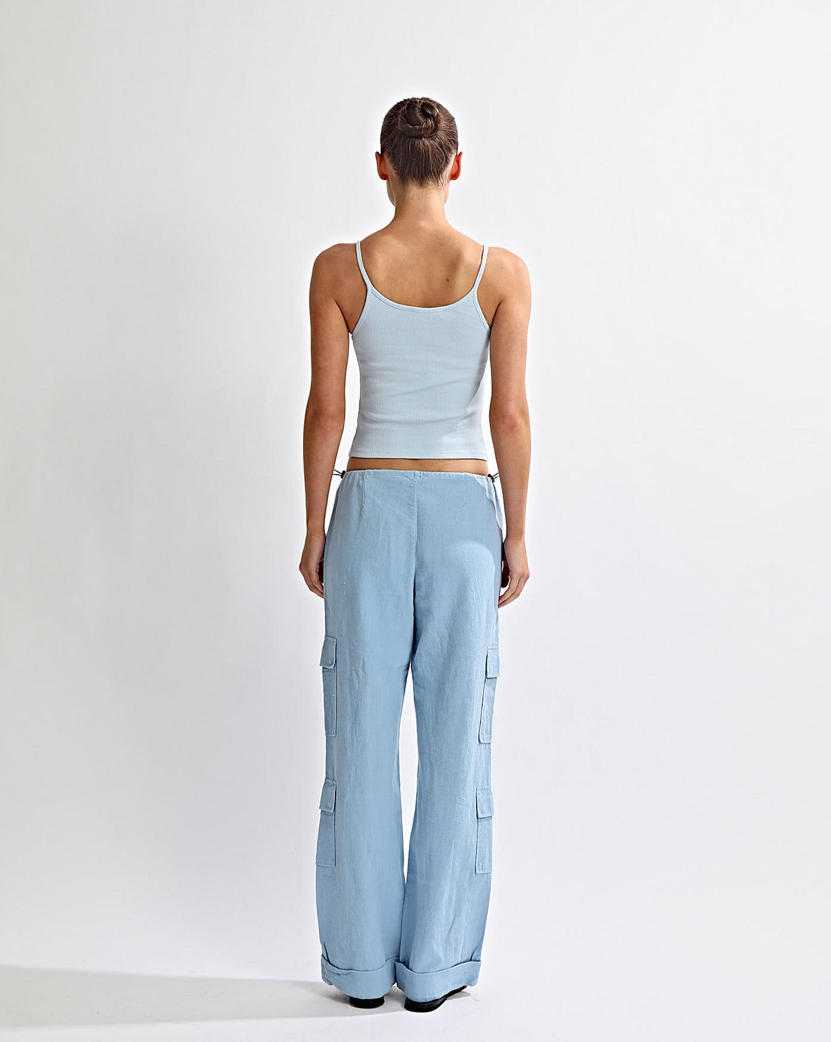 Evie Trousers Blue Cropped