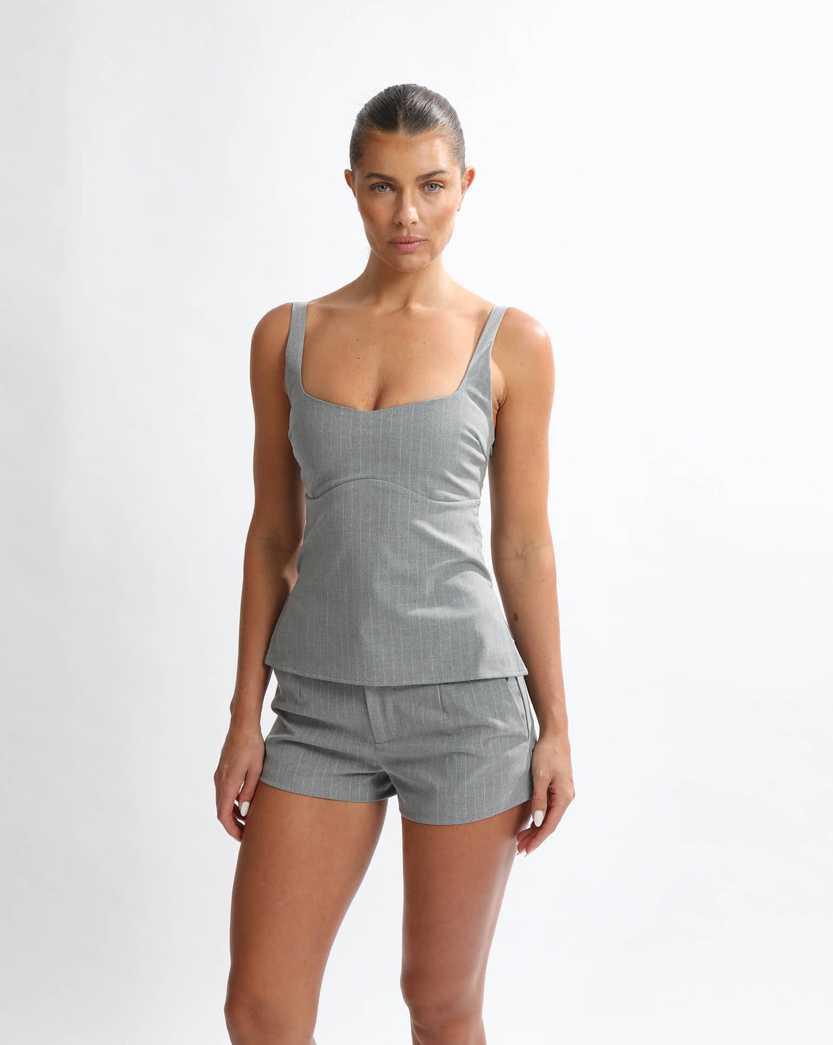 Luca Shorts Grey Stripe