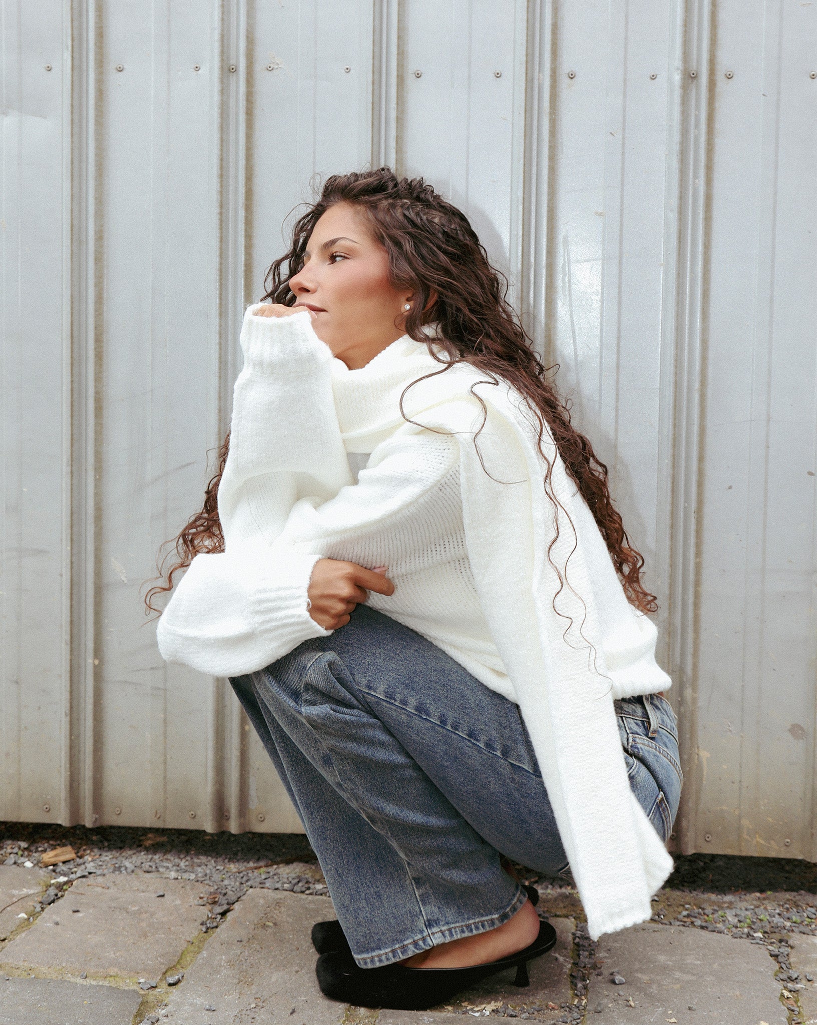 Elliot Knit Scarf Cream