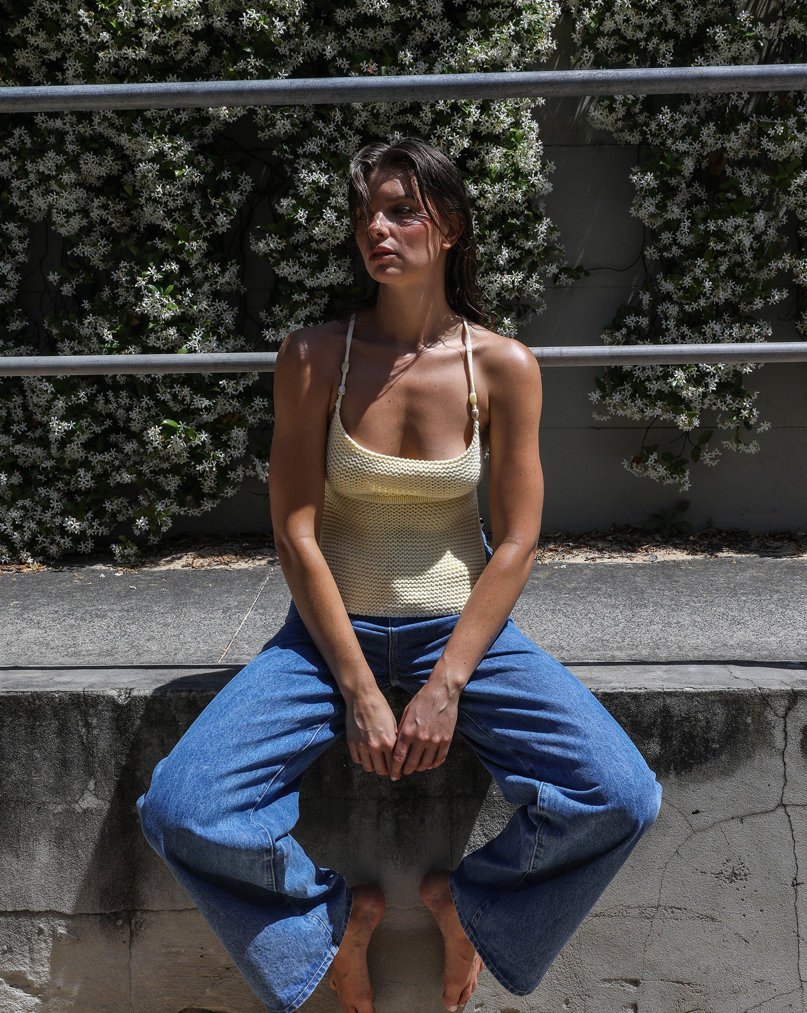 Lumi Knit Top Pale Yellow