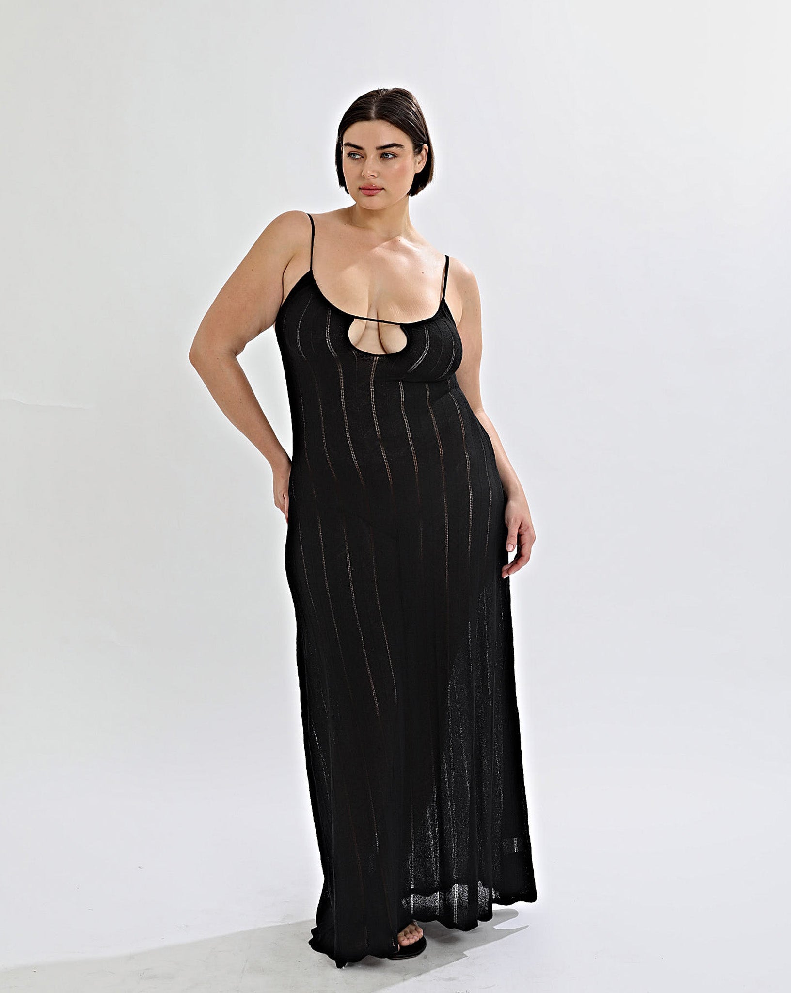 Ariel Knit Maxi Dress Black