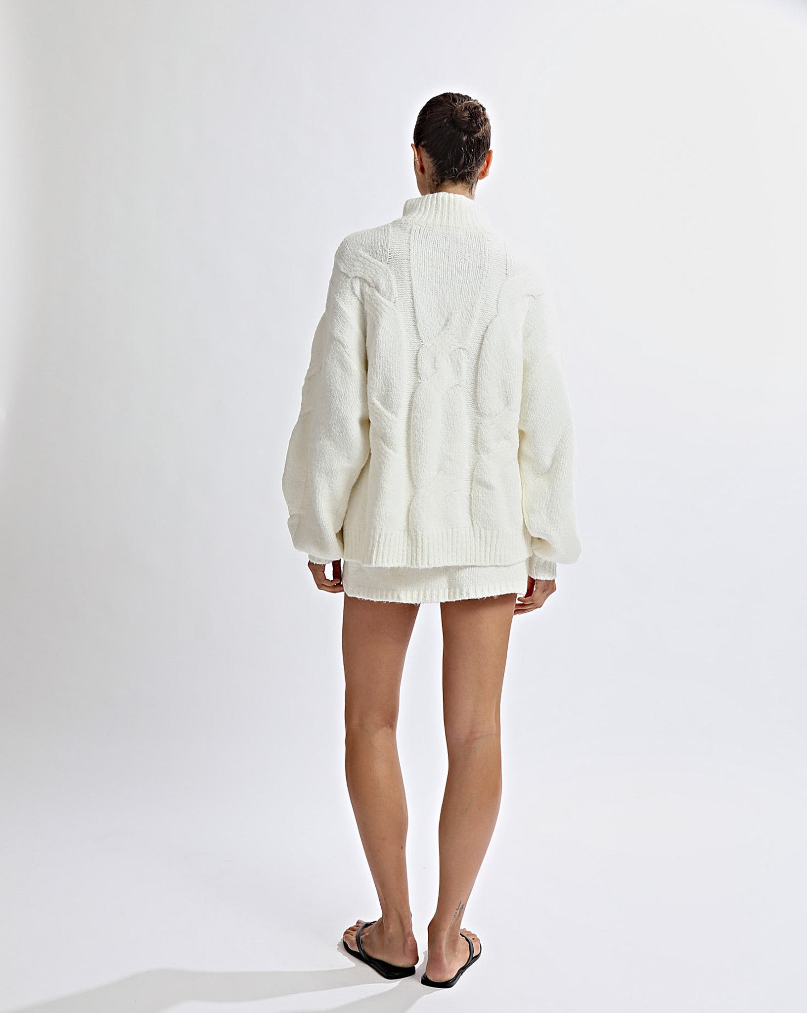 Bimmi Knit Zip Jumper Cream