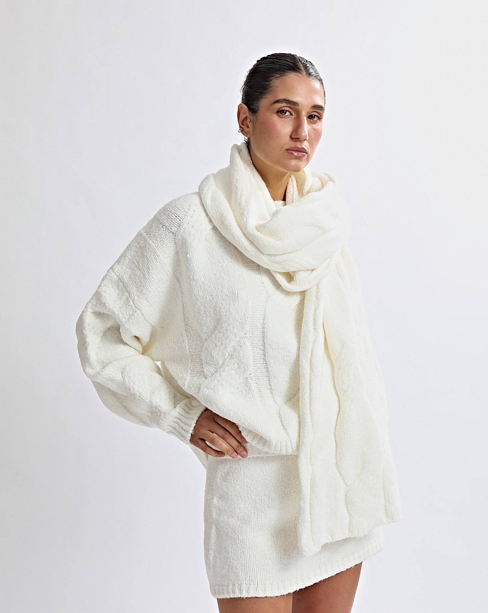 Bimmi Knit Scarf Cream