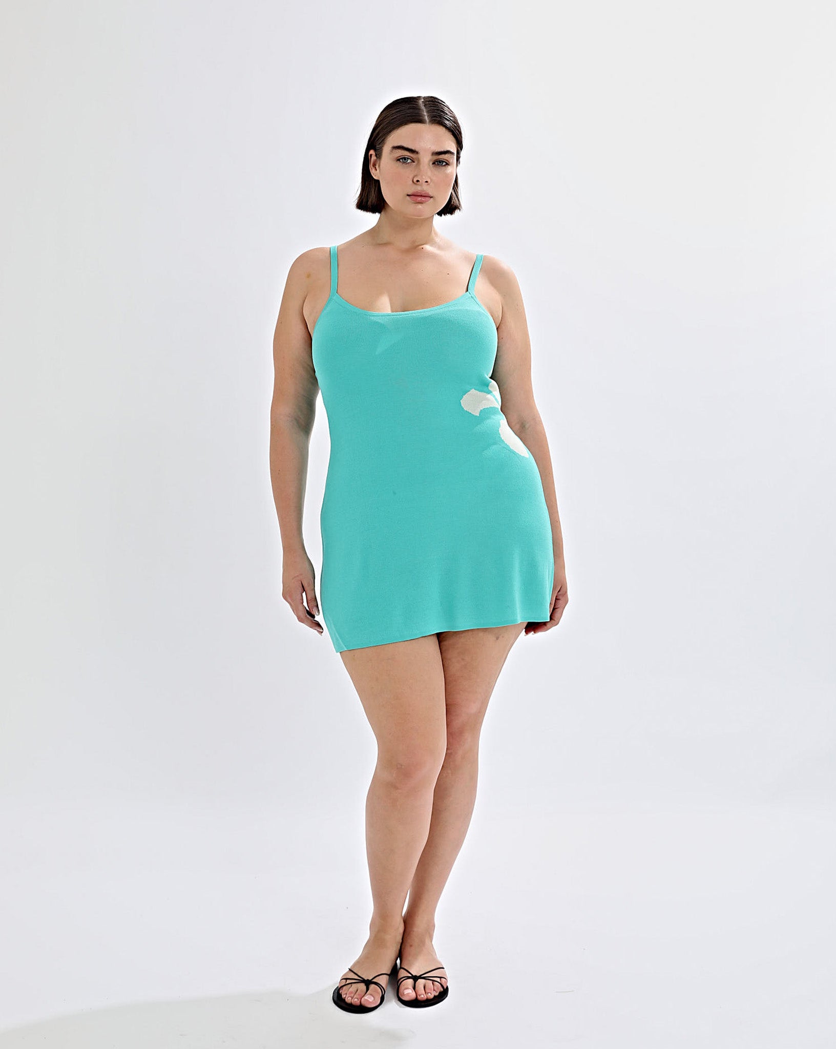 Mali Knit Dress Turquoise