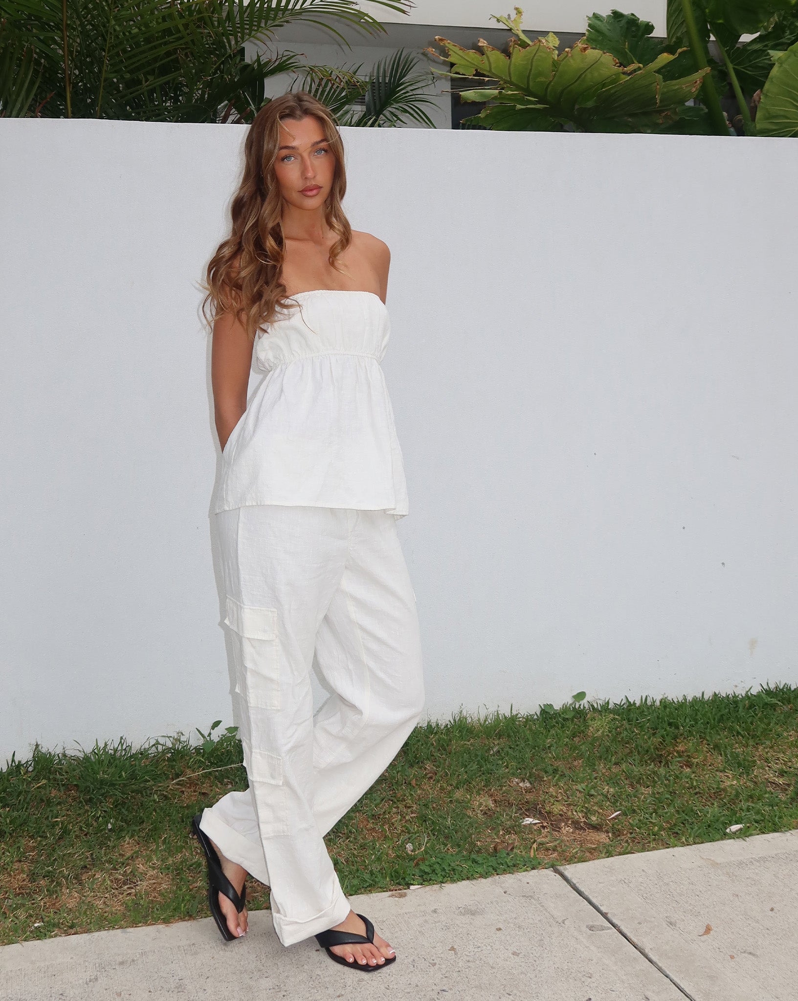 Evie Strapless Top Off White