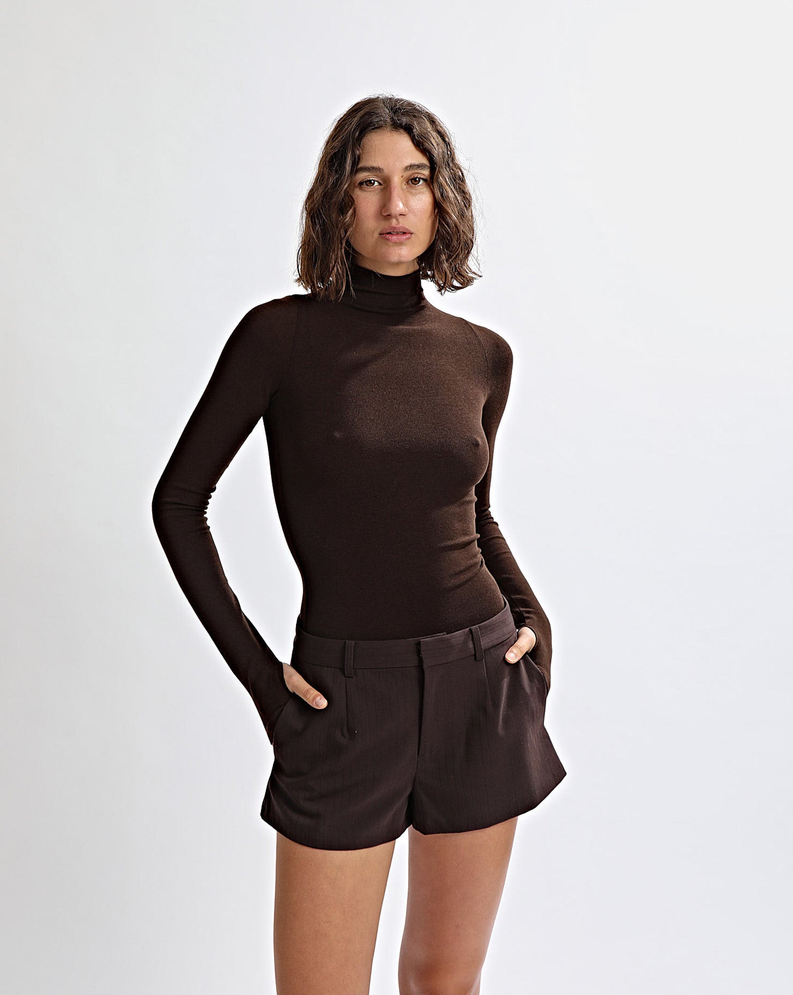 Amelia Long Sleeve Top Brown