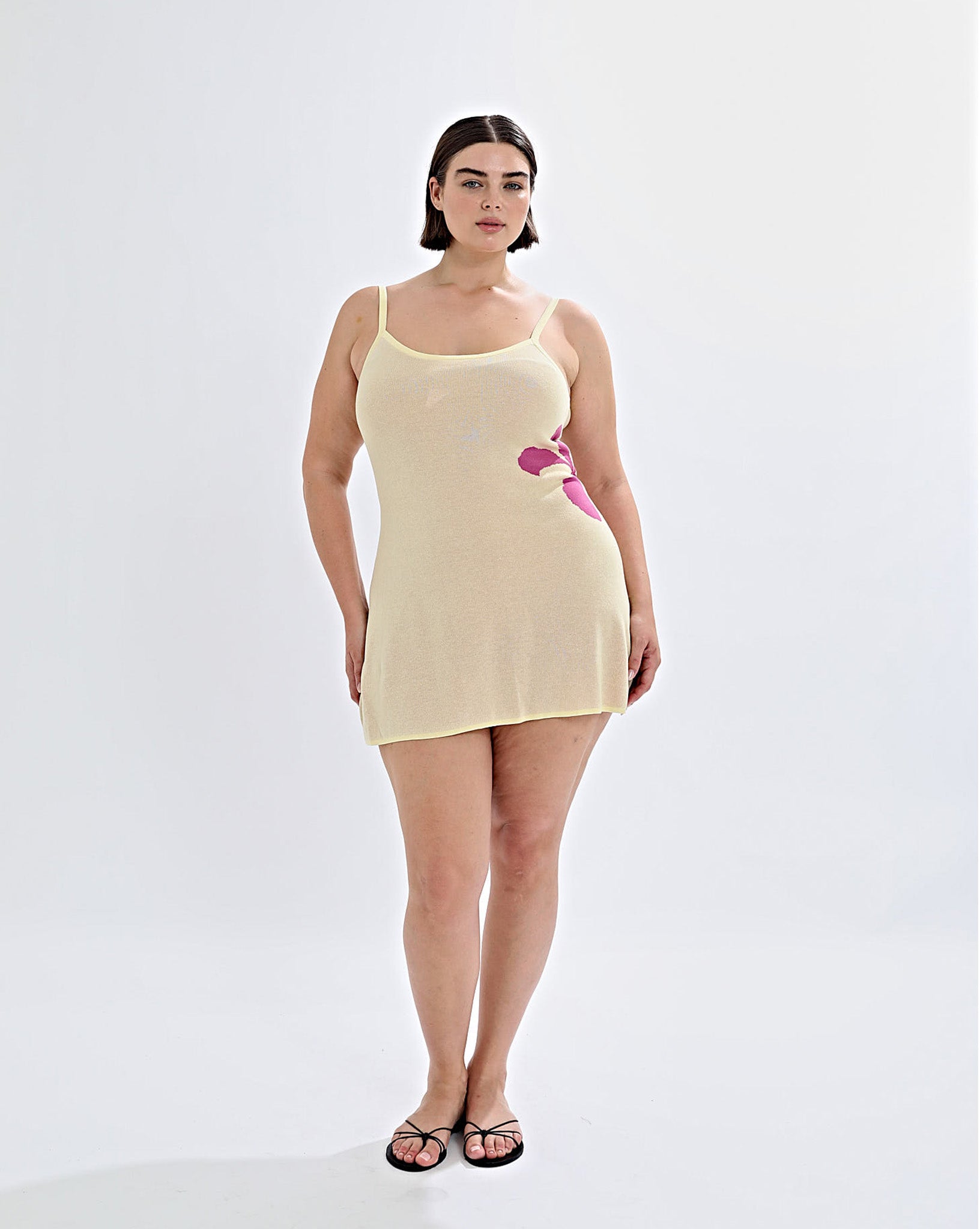 Mali Knit Dress Pale Yellow