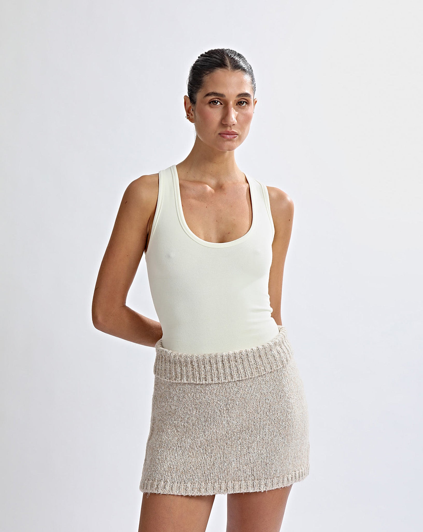 Bimmi Knit Skirt Beige