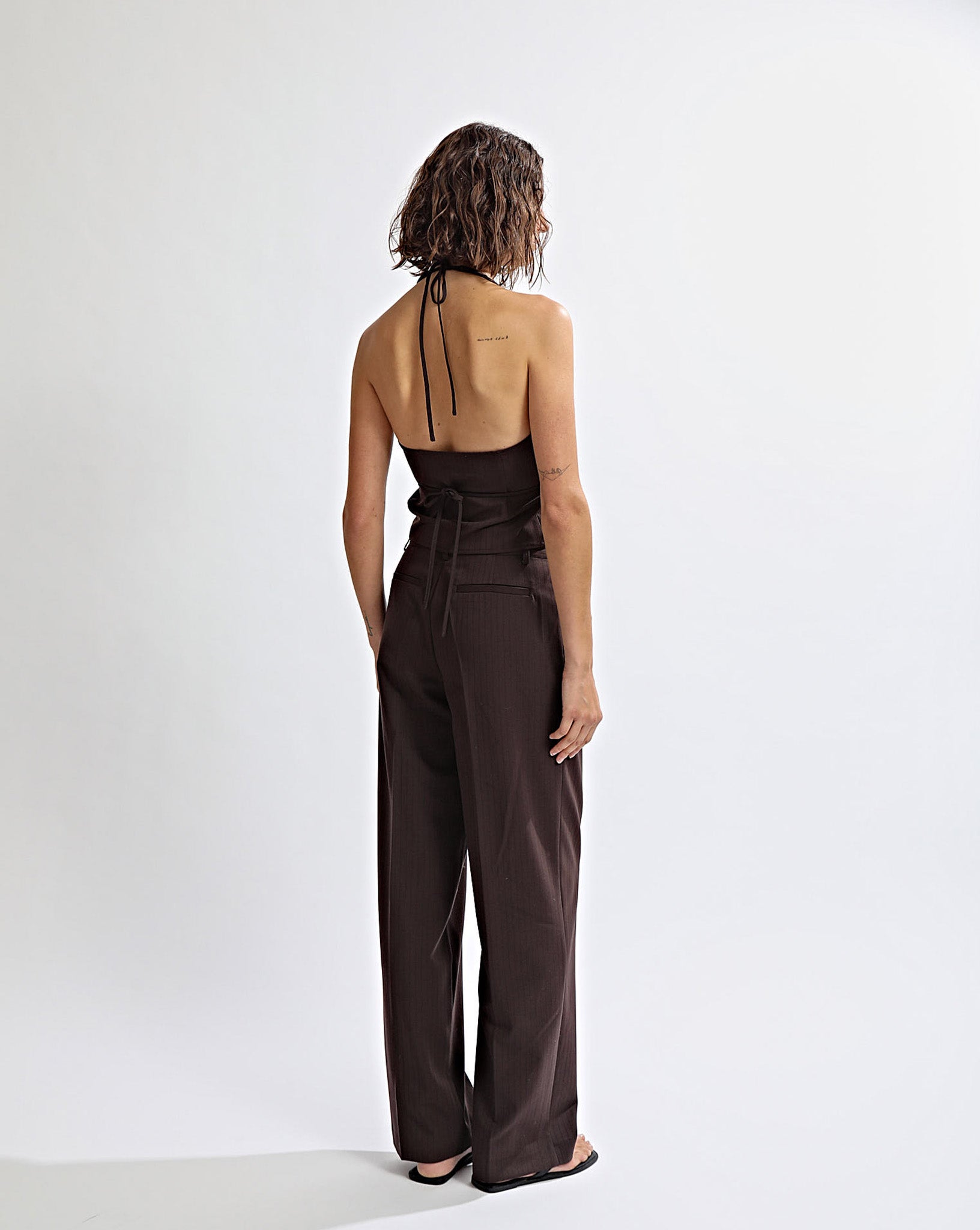Emmy Trousers Brown Stripe Regular/Tall