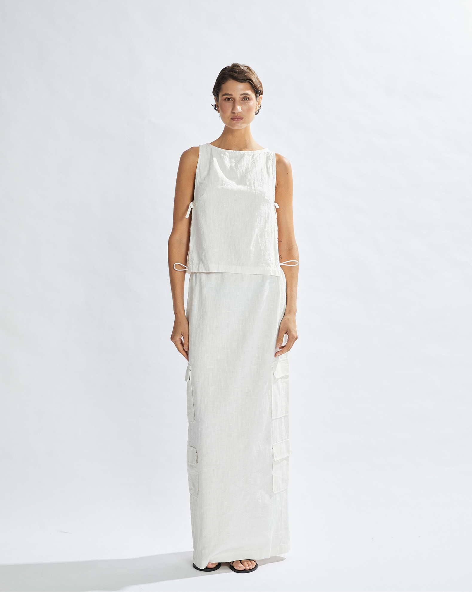 Evie Maxi Skirt Off White