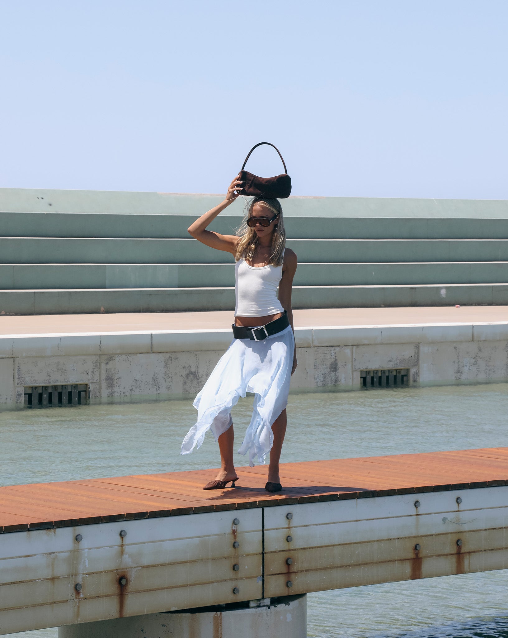 Suri Midi Skirt Light Blue