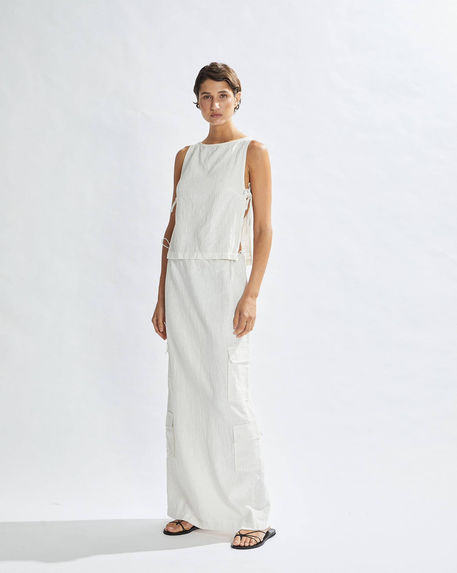 Evie Maxi Skirt Off White