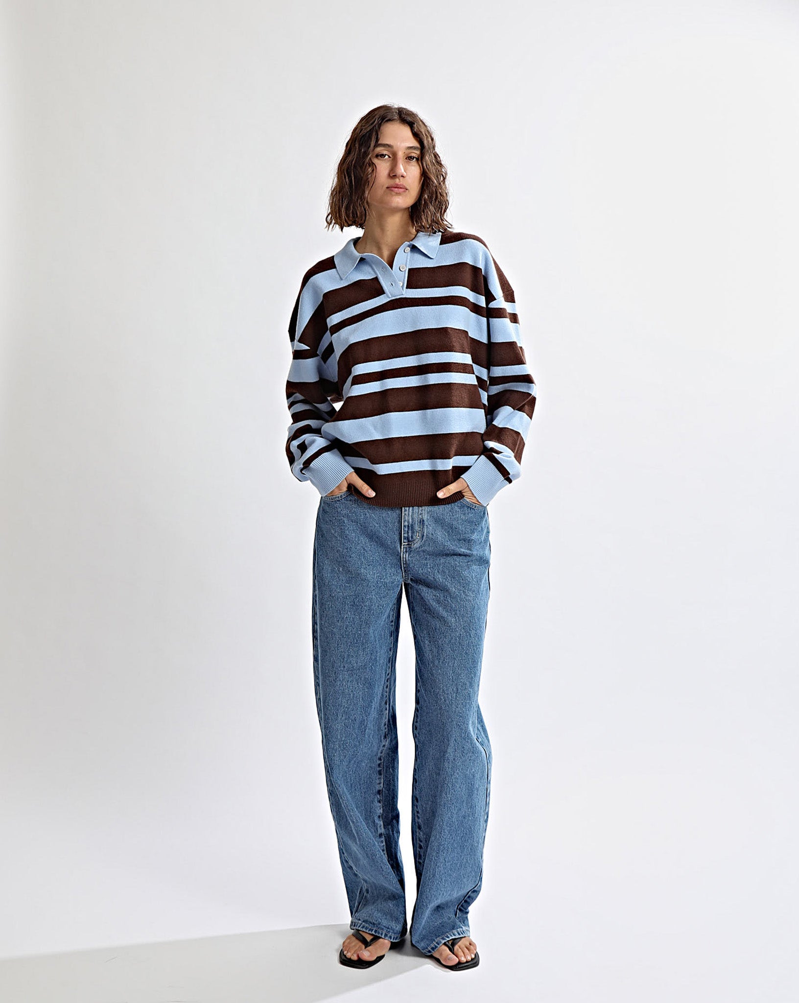 Cody Knit Jersey Blue/Brown