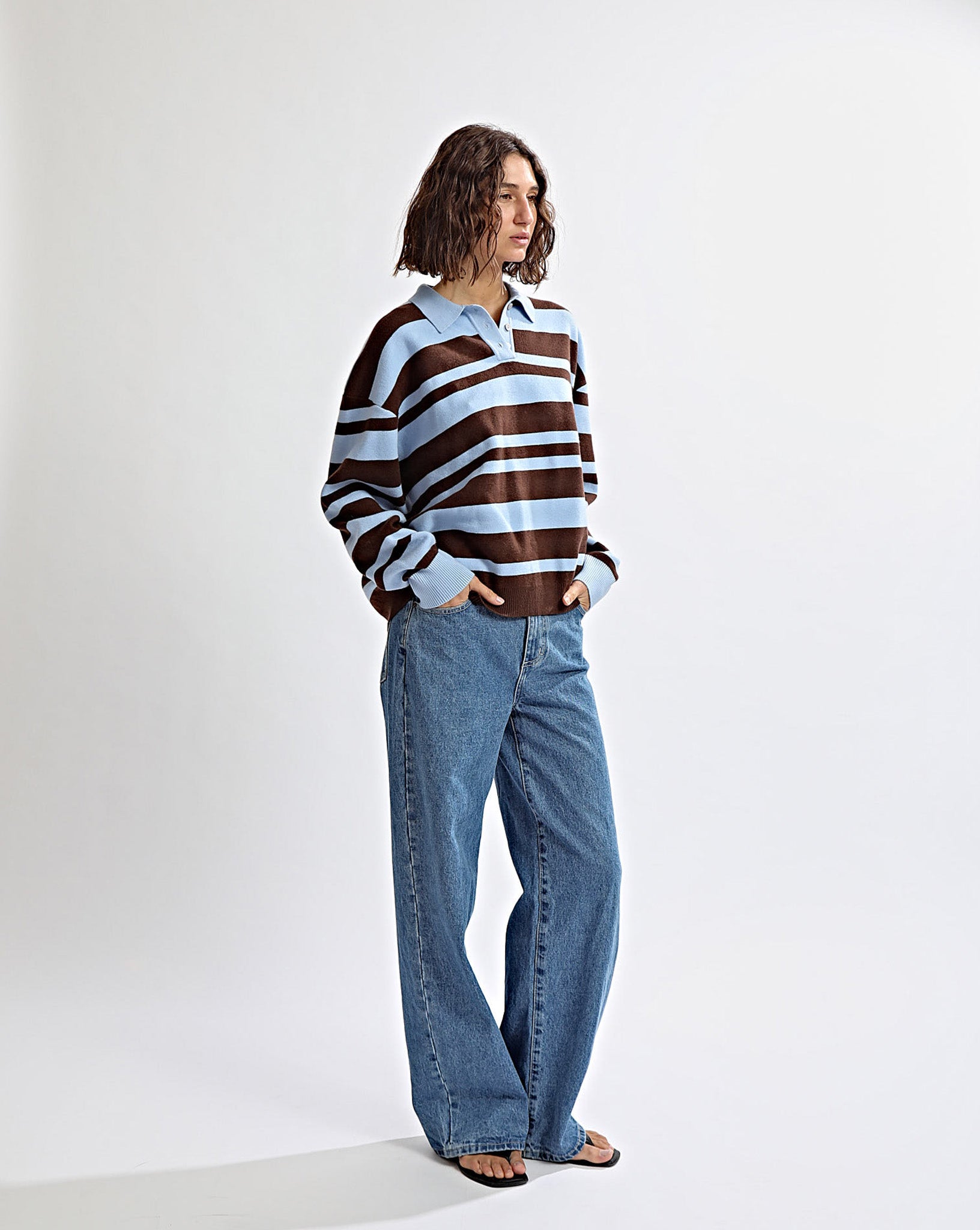 Cody Knit Jersey Blue/Brown