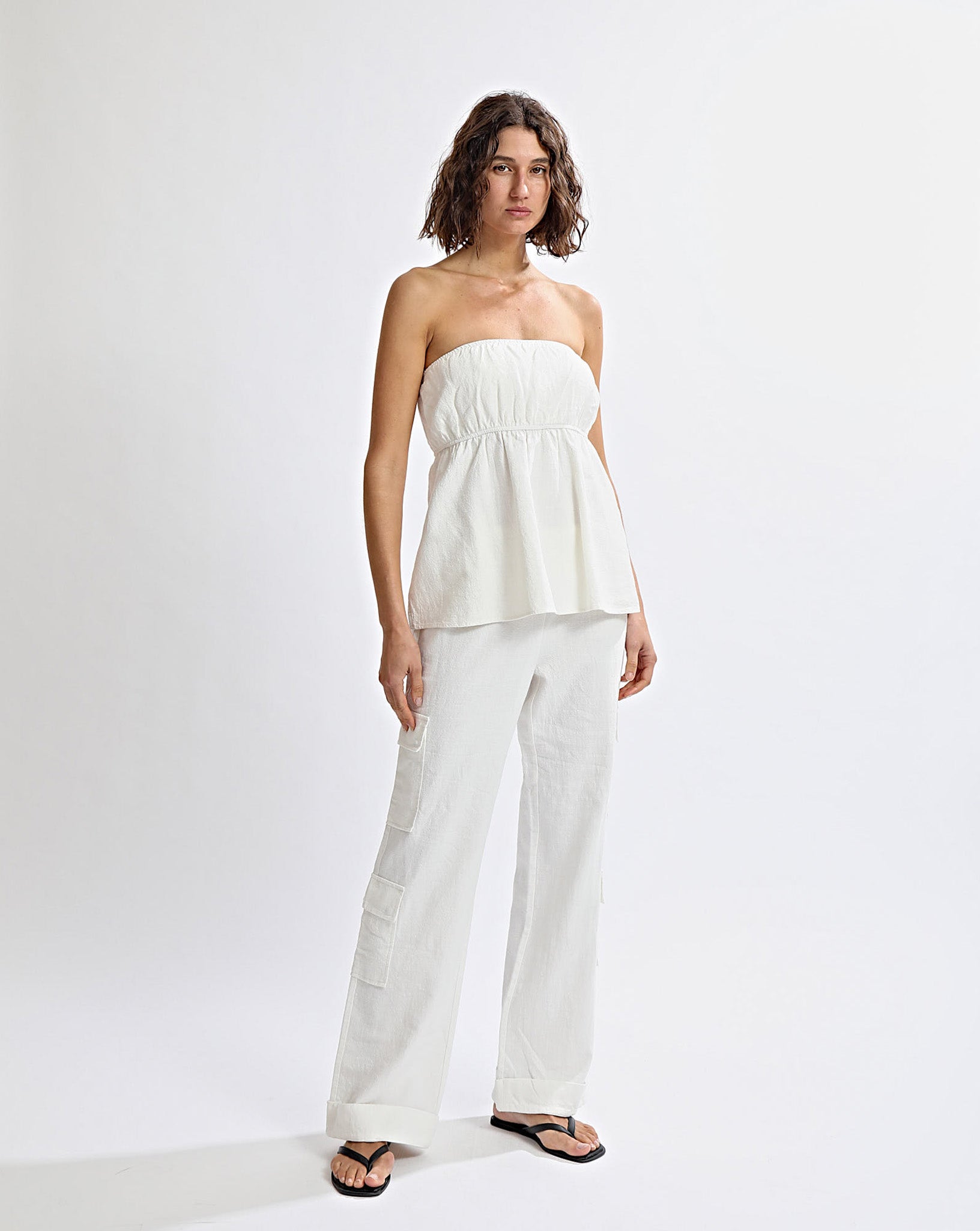 Evie Strapless Top Off White