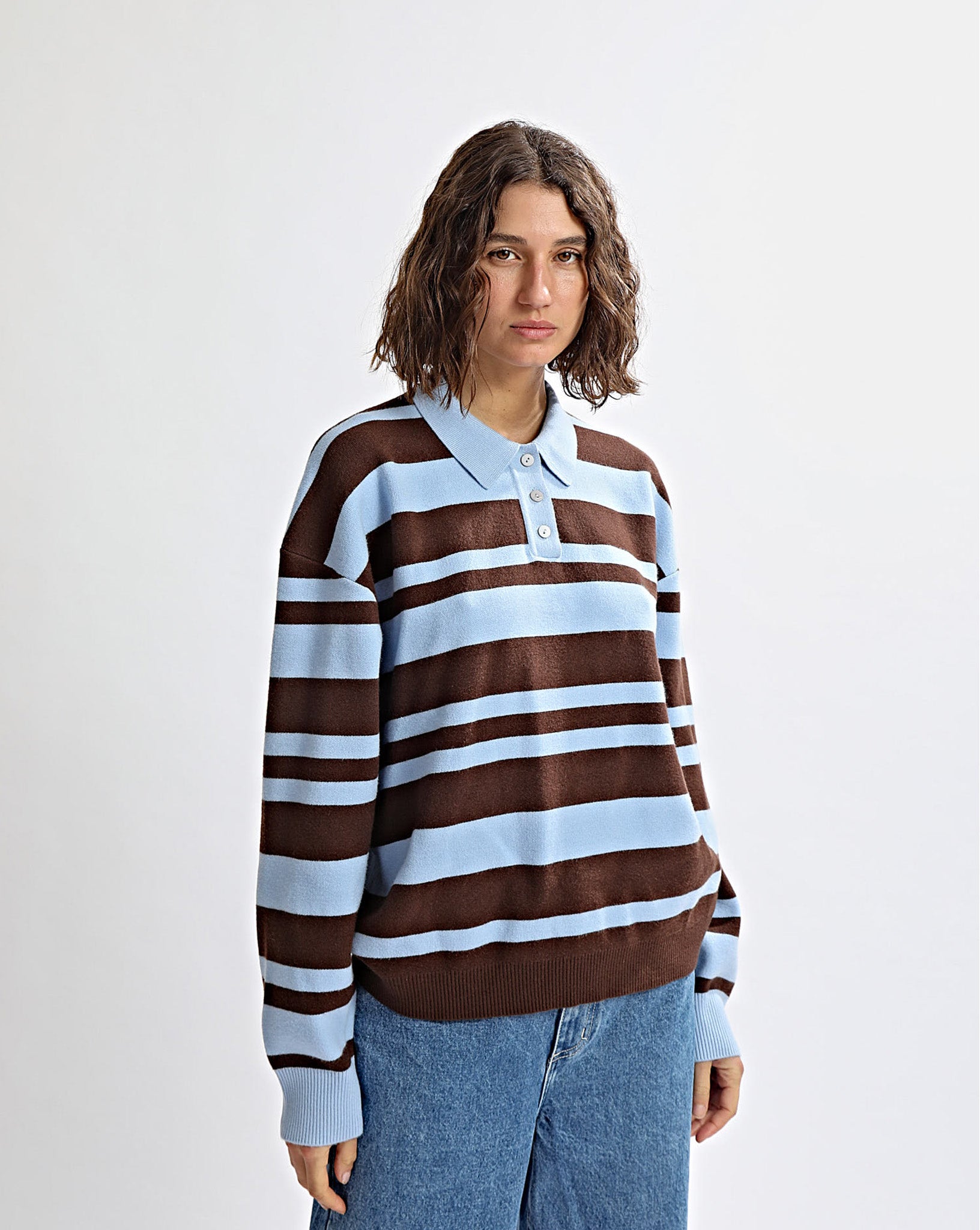 Cody Knit Jersey Blue/Brown